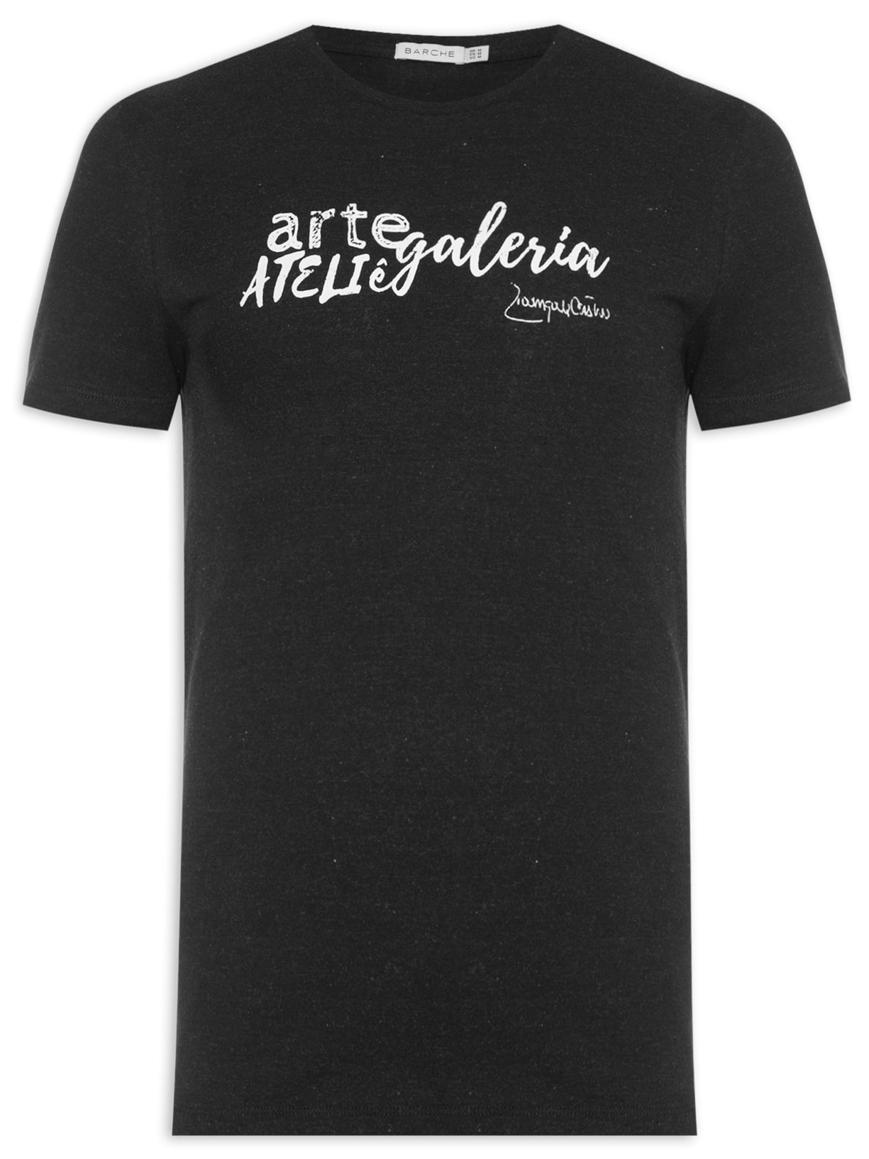 Camiseta Masculina Orgânica Estampada - Preto