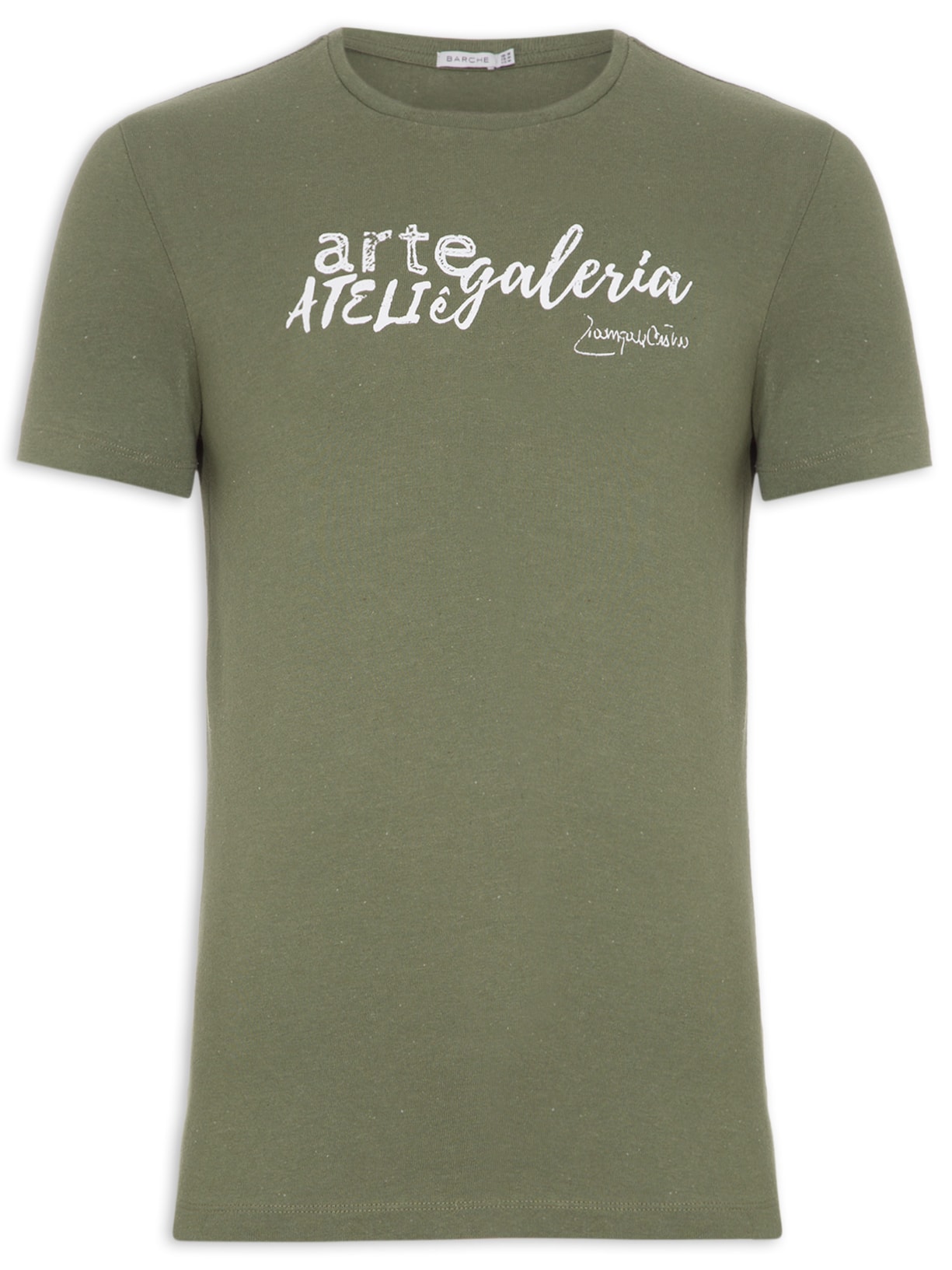 Camiseta Masculina Orgânica Estampada - Verde