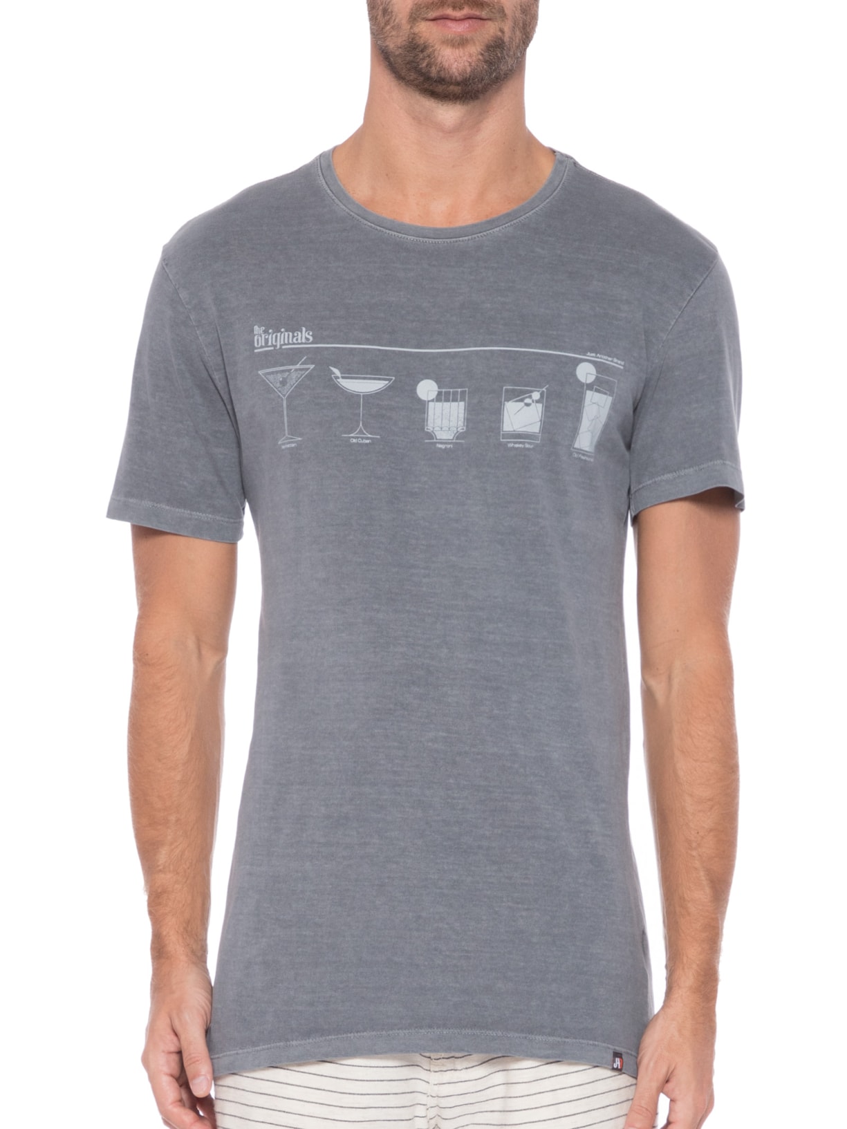 Camiseta Masculina Original Drinks Cinza Jab