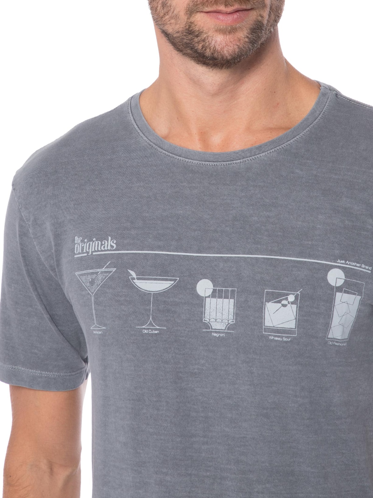 Camiseta Masculina Original Drinks Cinza Jab