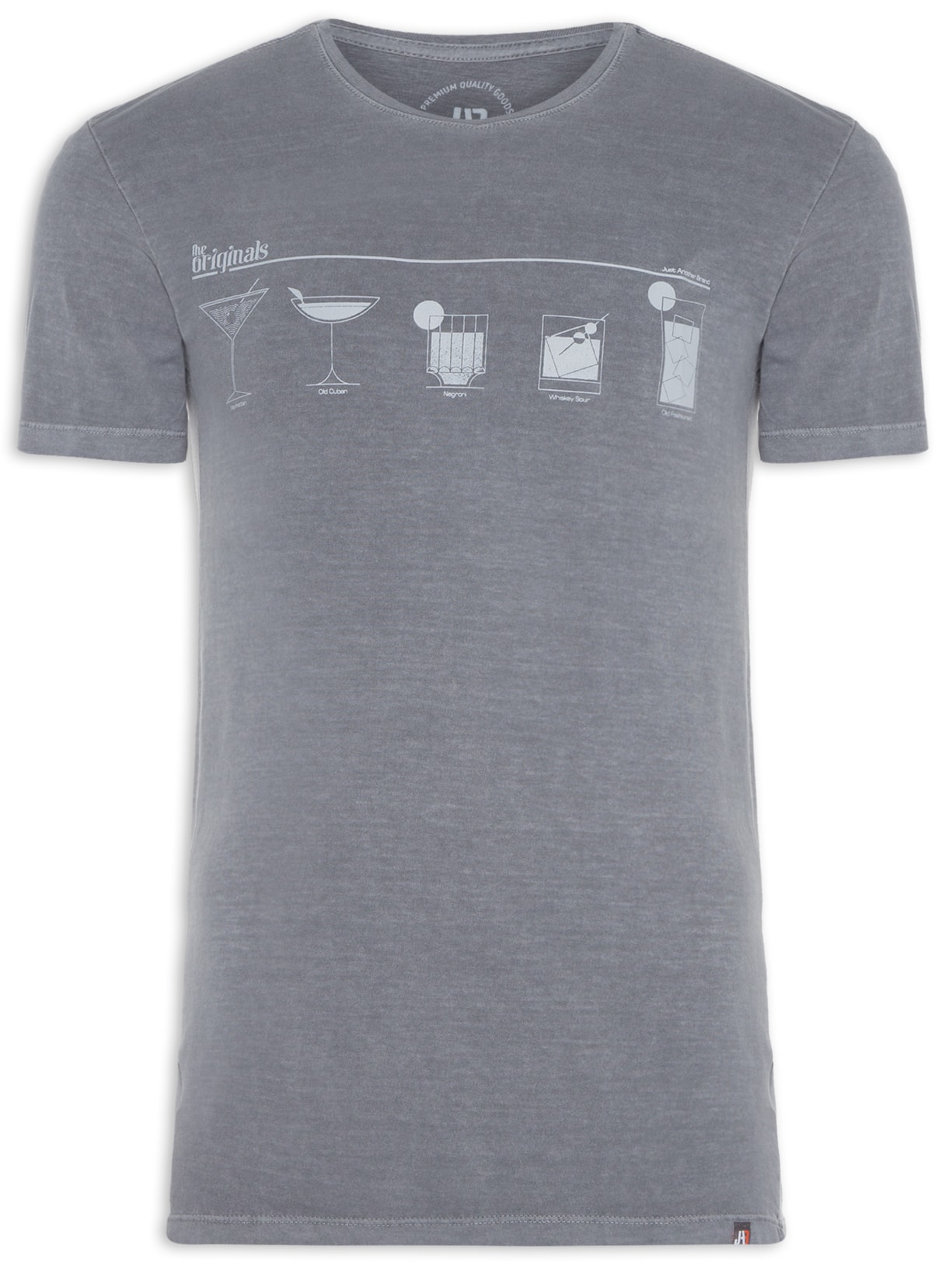 Camiseta Masculina Original Drinks - Cinza