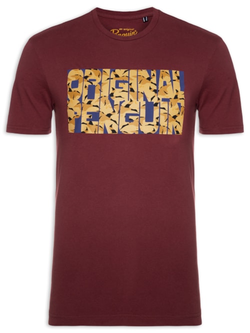 Camiseta Masculina Original Estampada - Vinho