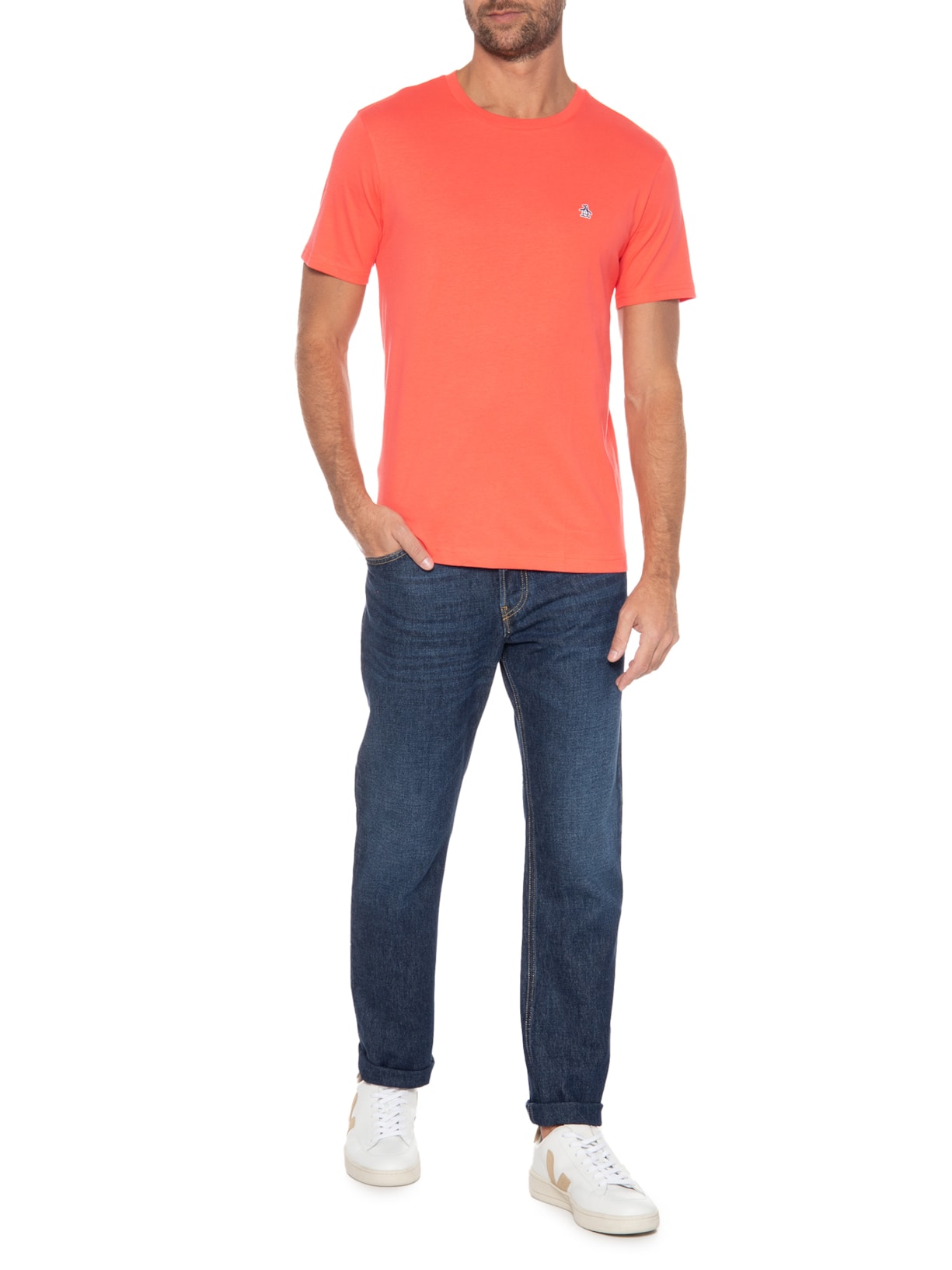 Camiseta Masculina Original Lisa Laranja Original Penguin