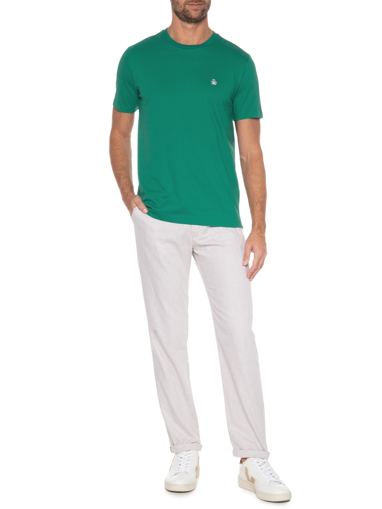 Camiseta Masculina Original Lisa Verde Original Penguin