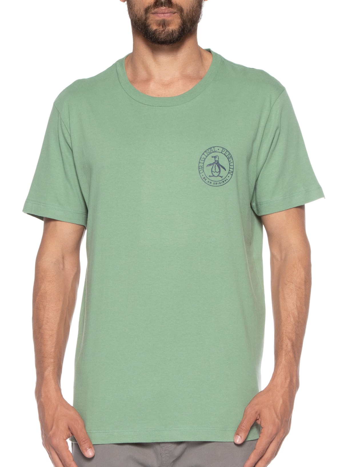 Camiseta Masculina Original logo Bordado Verde Original Penguin