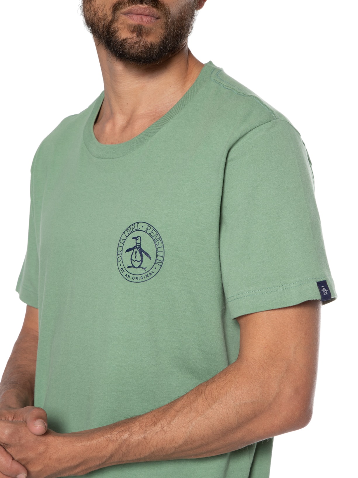 Camiseta Masculina Original logo Bordado Verde Original Penguin