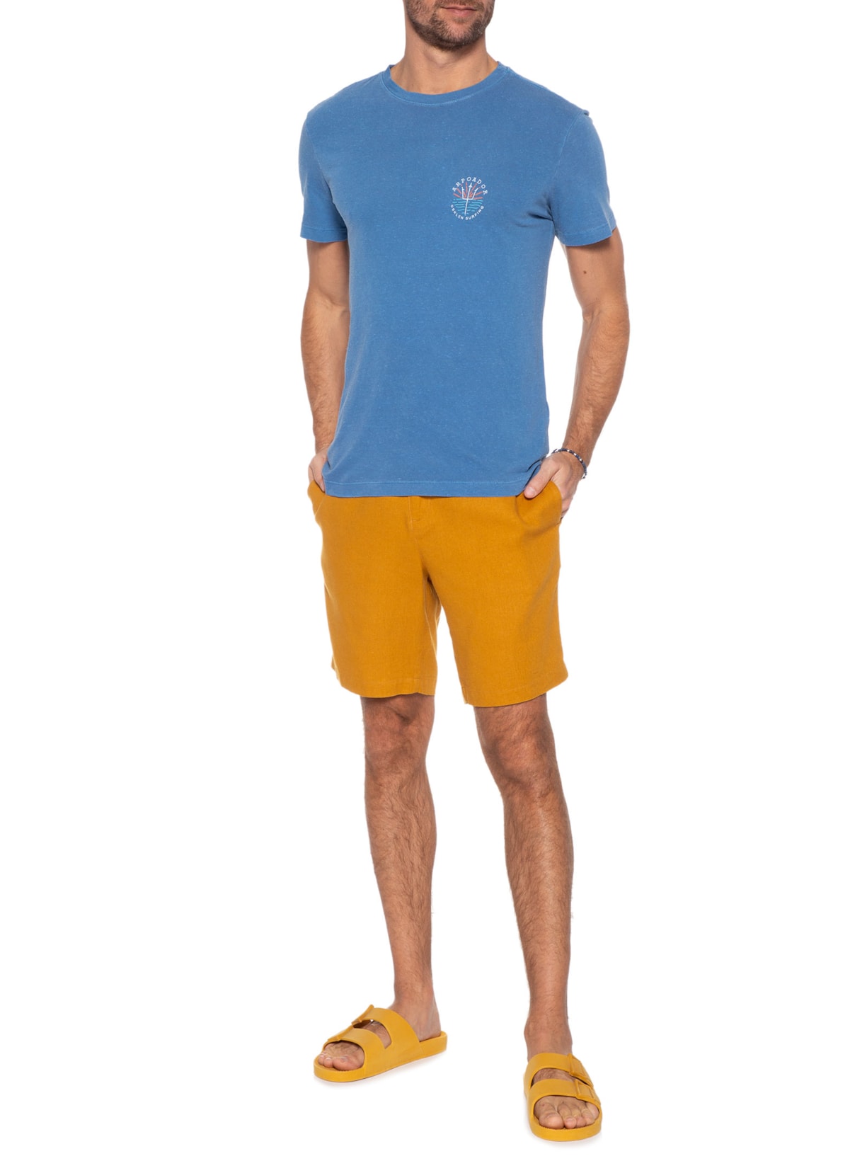 Camiseta Masculina Osksurf Handstamp Azul Osklen