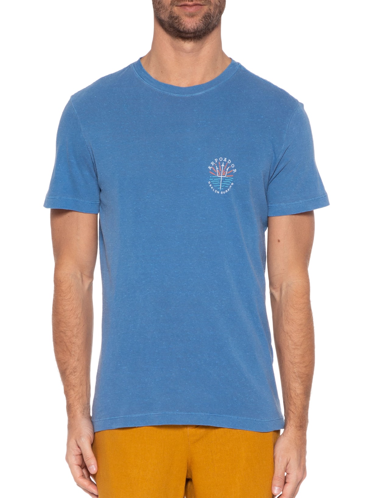 Camiseta Masculina Osksurf Handstamp Azul Osklen