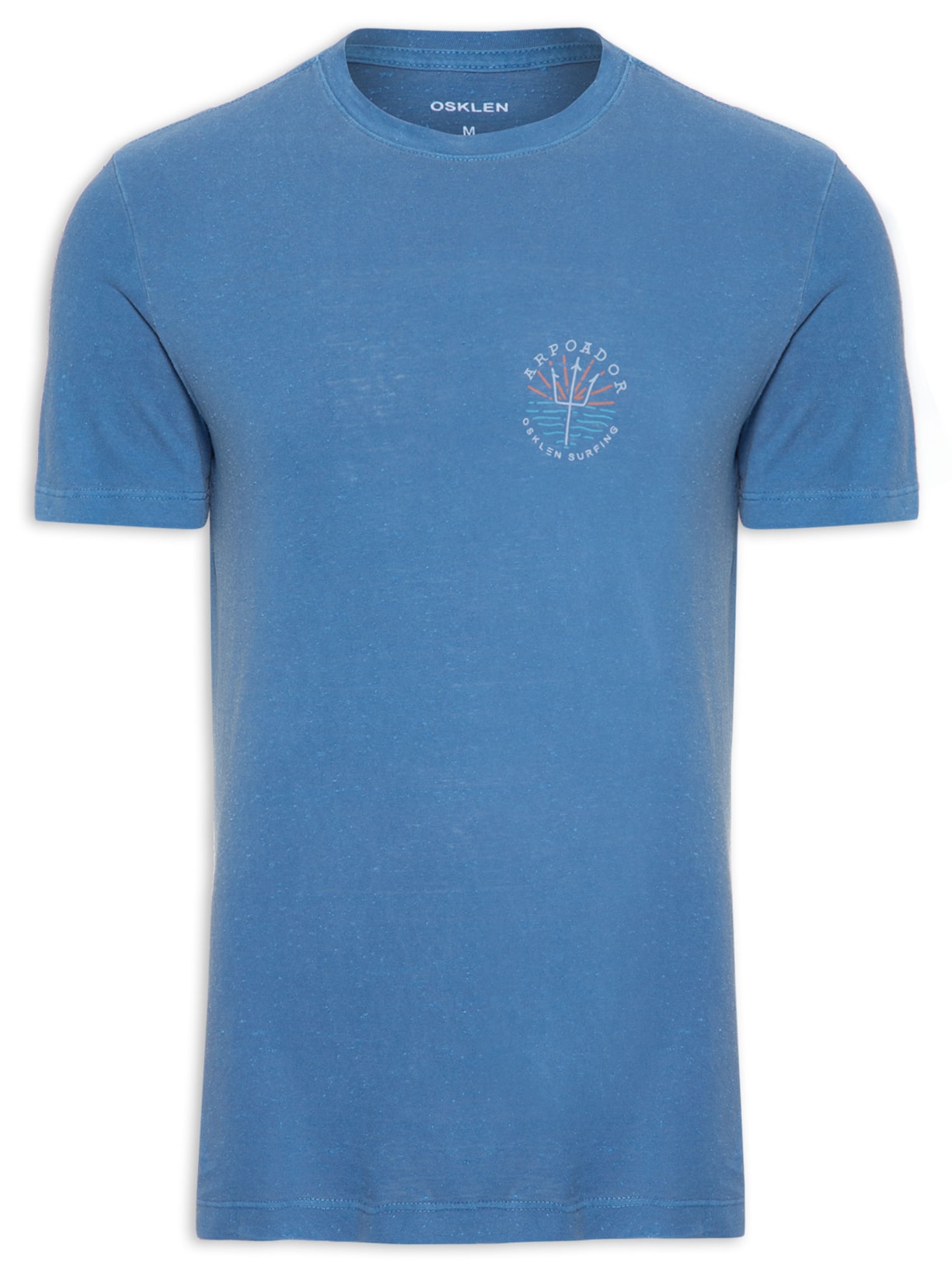 Camiseta Masculina Osksurf Handstamp - Azul