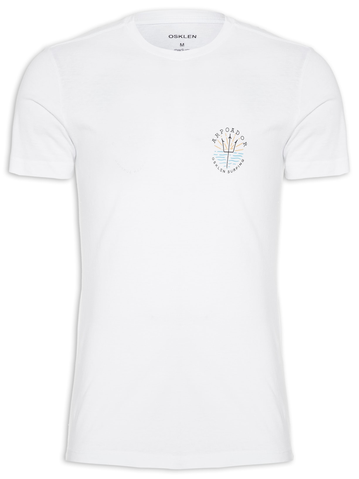 Camiseta Masculina Osksurf Handstamp - Branco