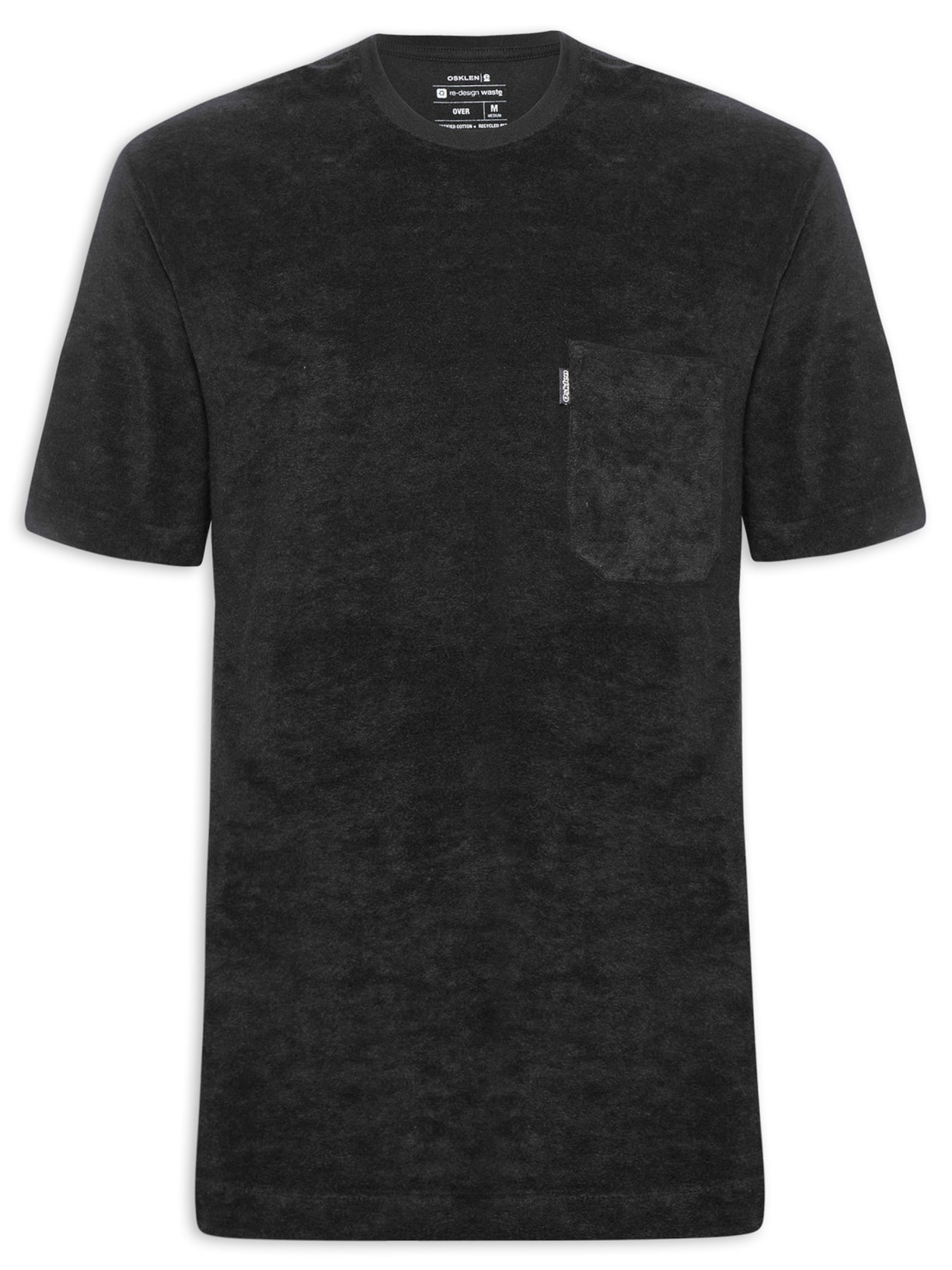 Camiseta Masculina Over Atoalhado - Preto