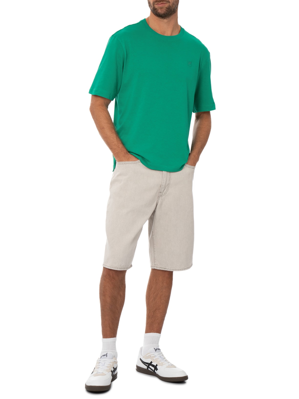 Camiseta Masculina Over Box Soft Blend Verde Fila