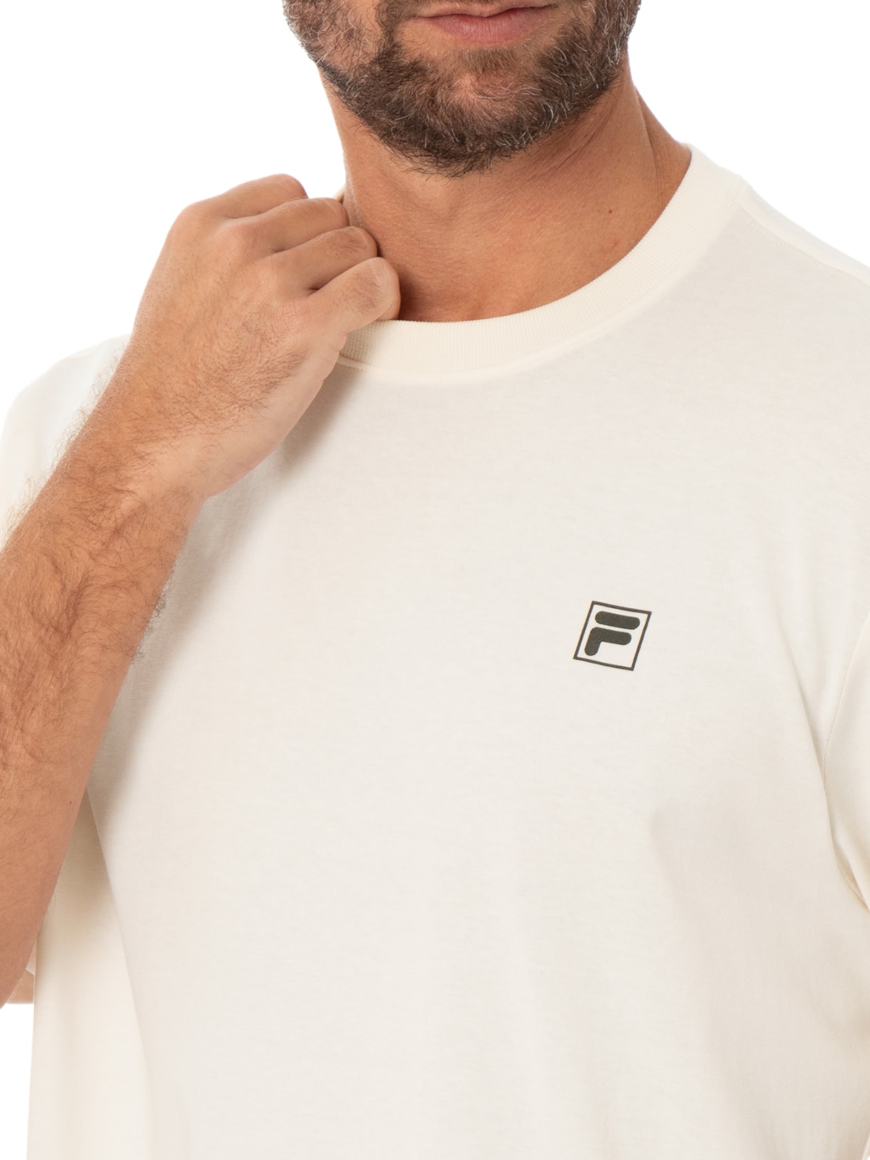 Camiseta Masculina Over Box Soft Blend – Off White Fila