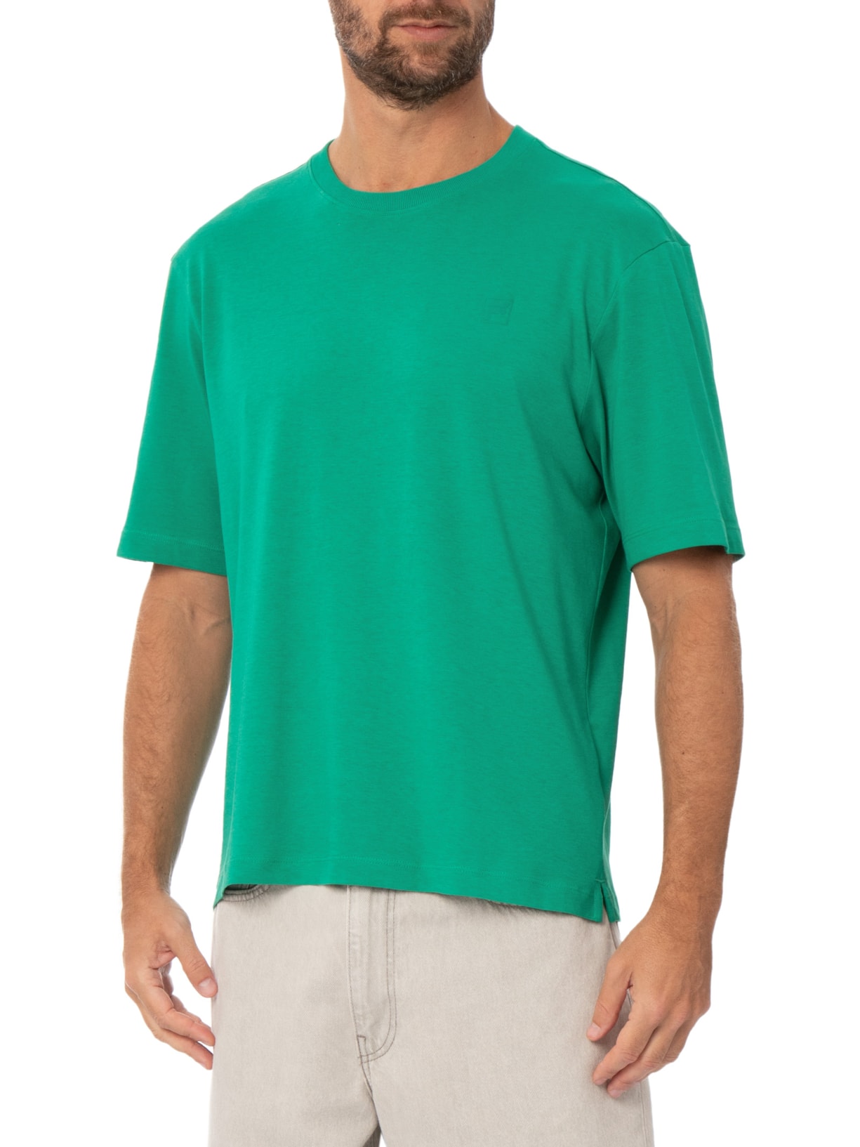Camiseta Masculina Over Box Soft Blend – Verde Fila