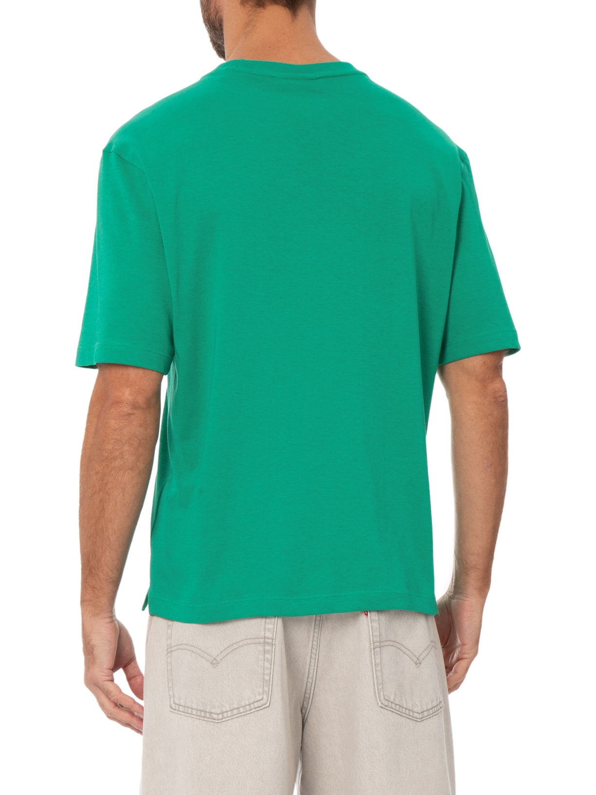 Camiseta Masculina Over Box Soft Blend – Verde Fila