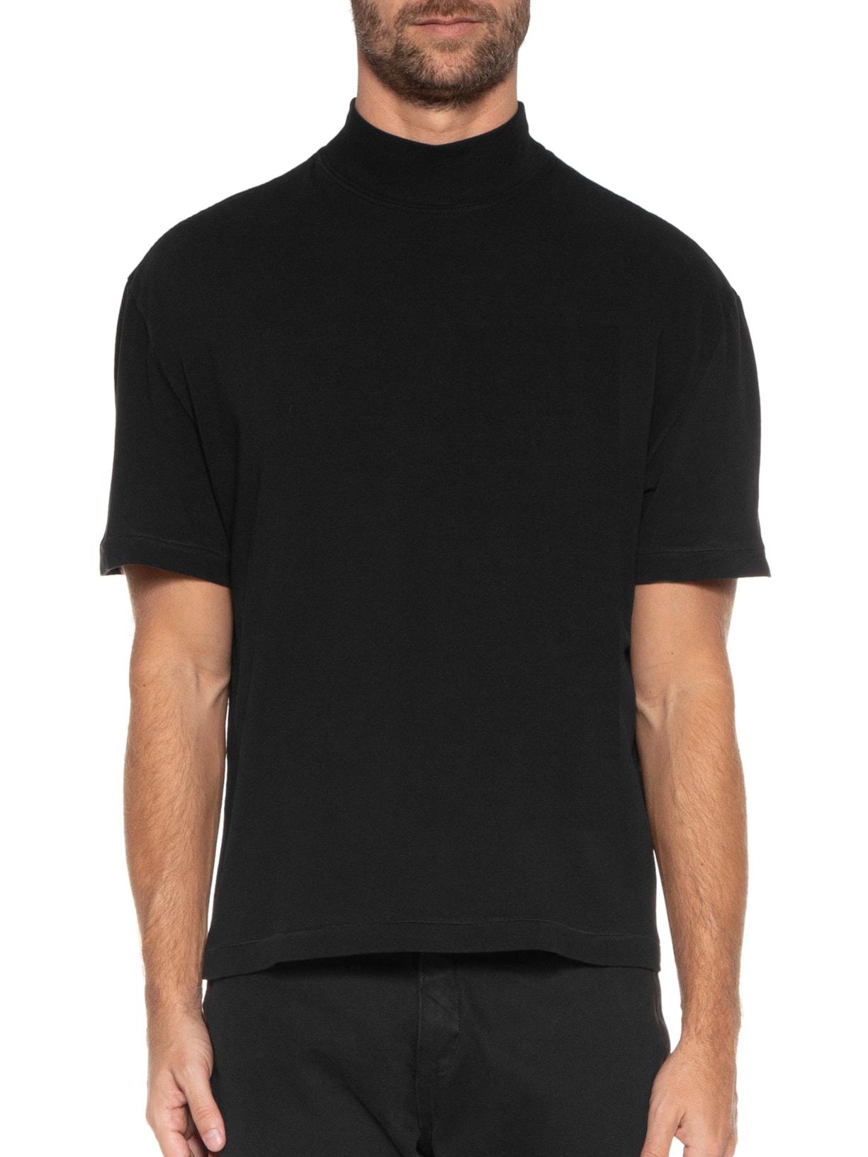 Camiseta Masculina Over Gola Alta Preto Osklen