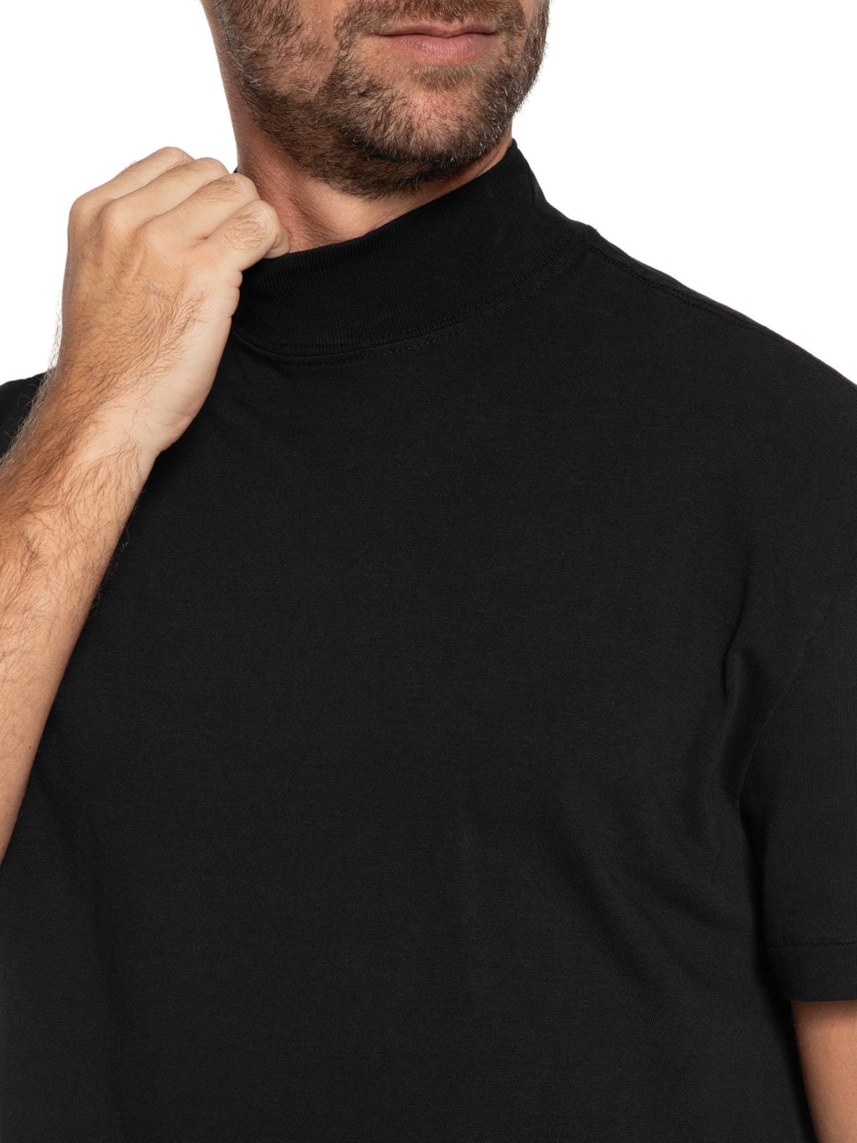 Camiseta Masculina Over Gola Alta Preto Osklen