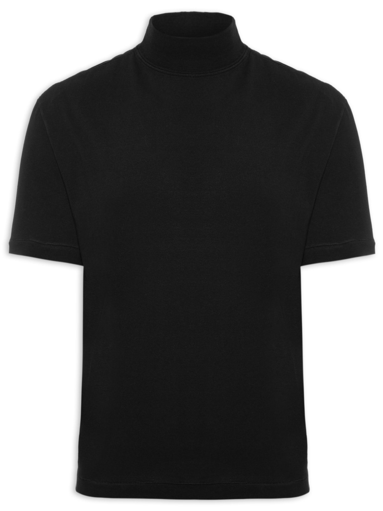 Camiseta Masculina Over Gola Alta - Preto
