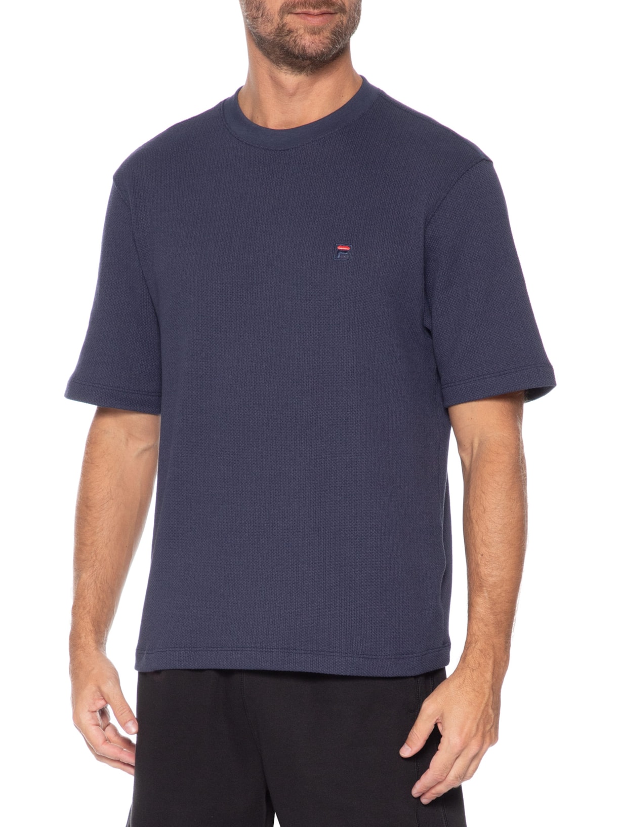 Camiseta Masculina Over Knit Azul Fila