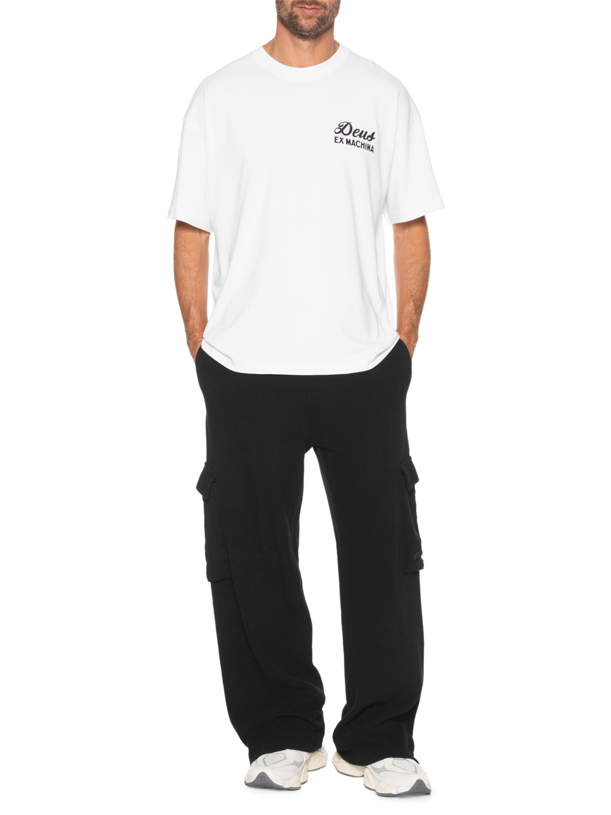 Camiseta Masculina Oversized Camperdown Sign – Branco Deus Ex Machina