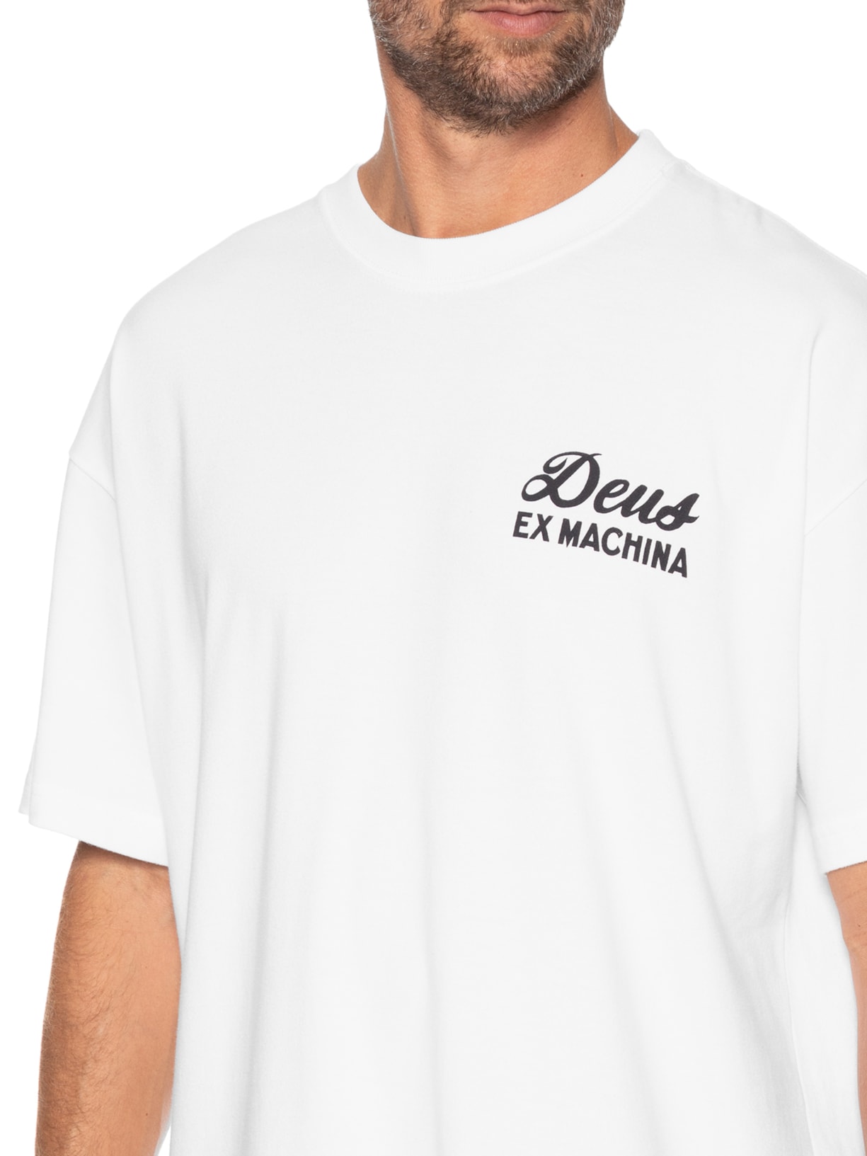 Camiseta Masculina Oversized Camperdown Sign – Branco Deus Ex Machina