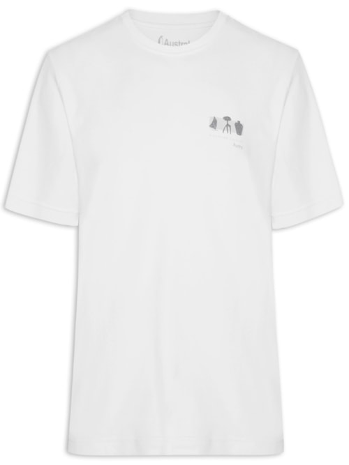 Camiseta Masculina Oversized Culture - Branco