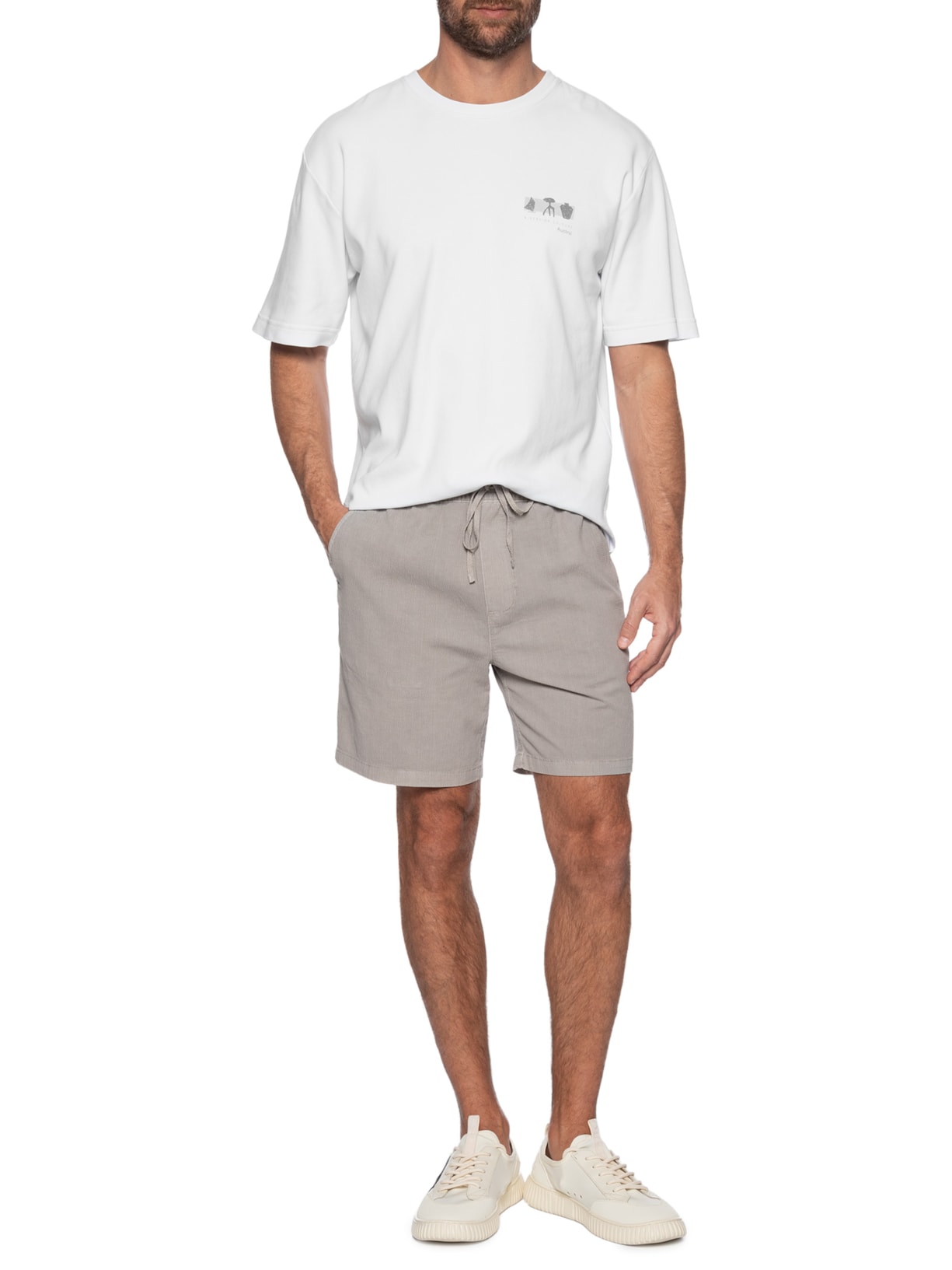 Camiseta Masculina Oversized Culture Branco Austral