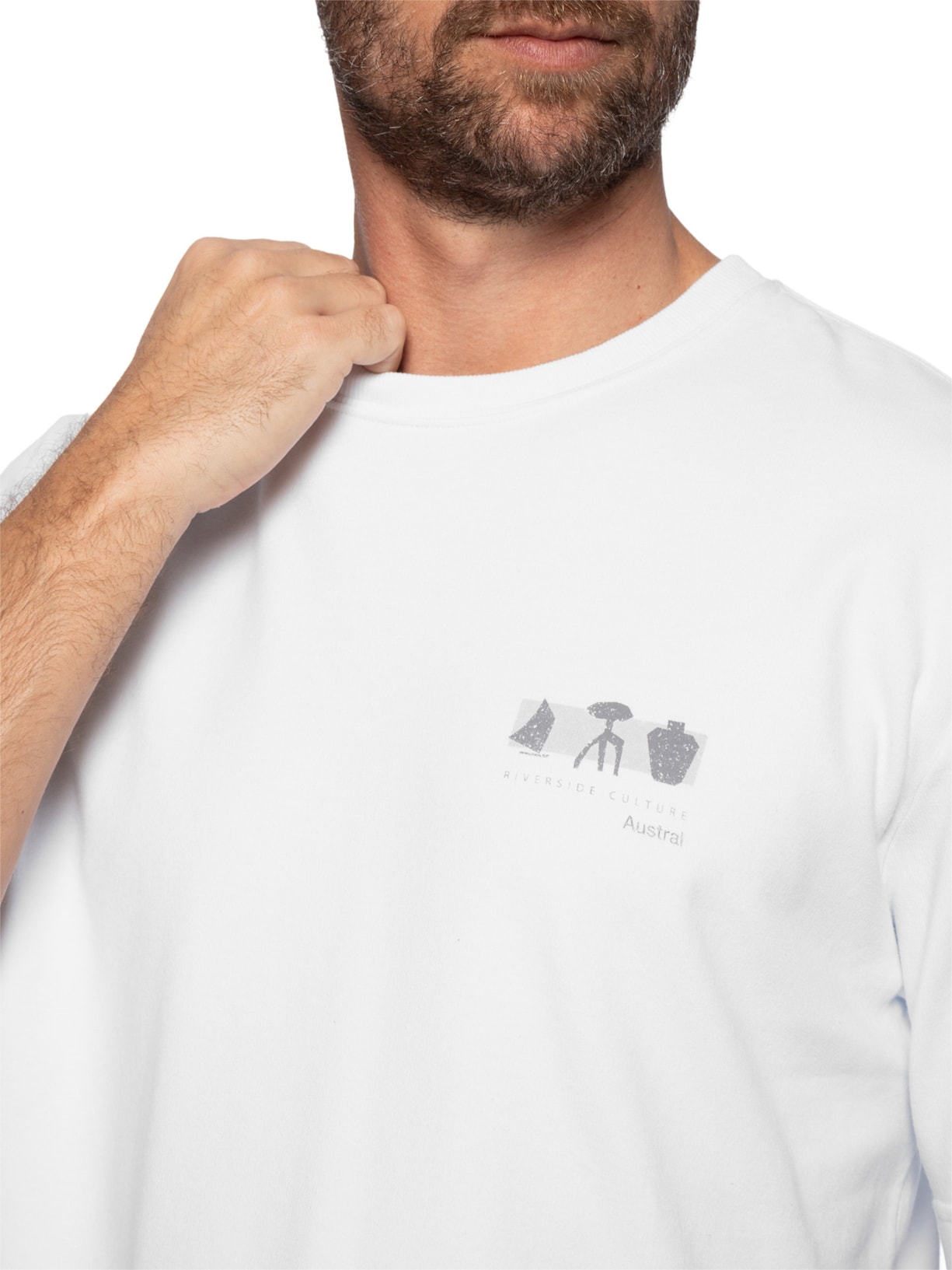 Camiseta Masculina Oversized Culture Branco Austral