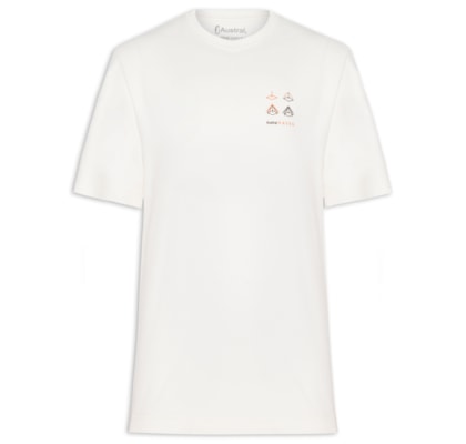 Camiseta Masculina Oversized Estampa Haven - Branco