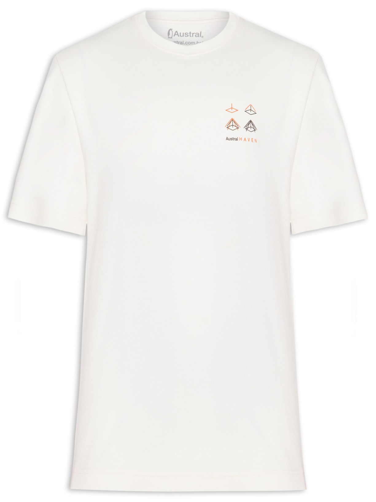 Camiseta Masculina Oversized Estampa Haven - Branco