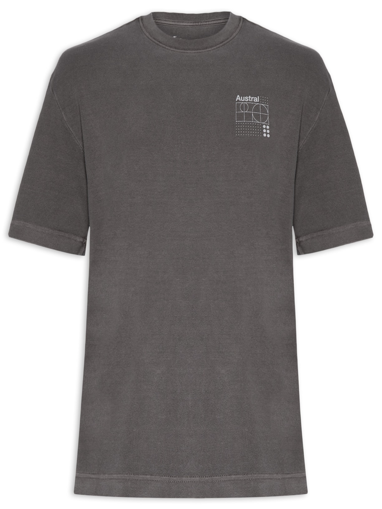Camiseta Masculina Oversized Estampa Tech Marrom Austral