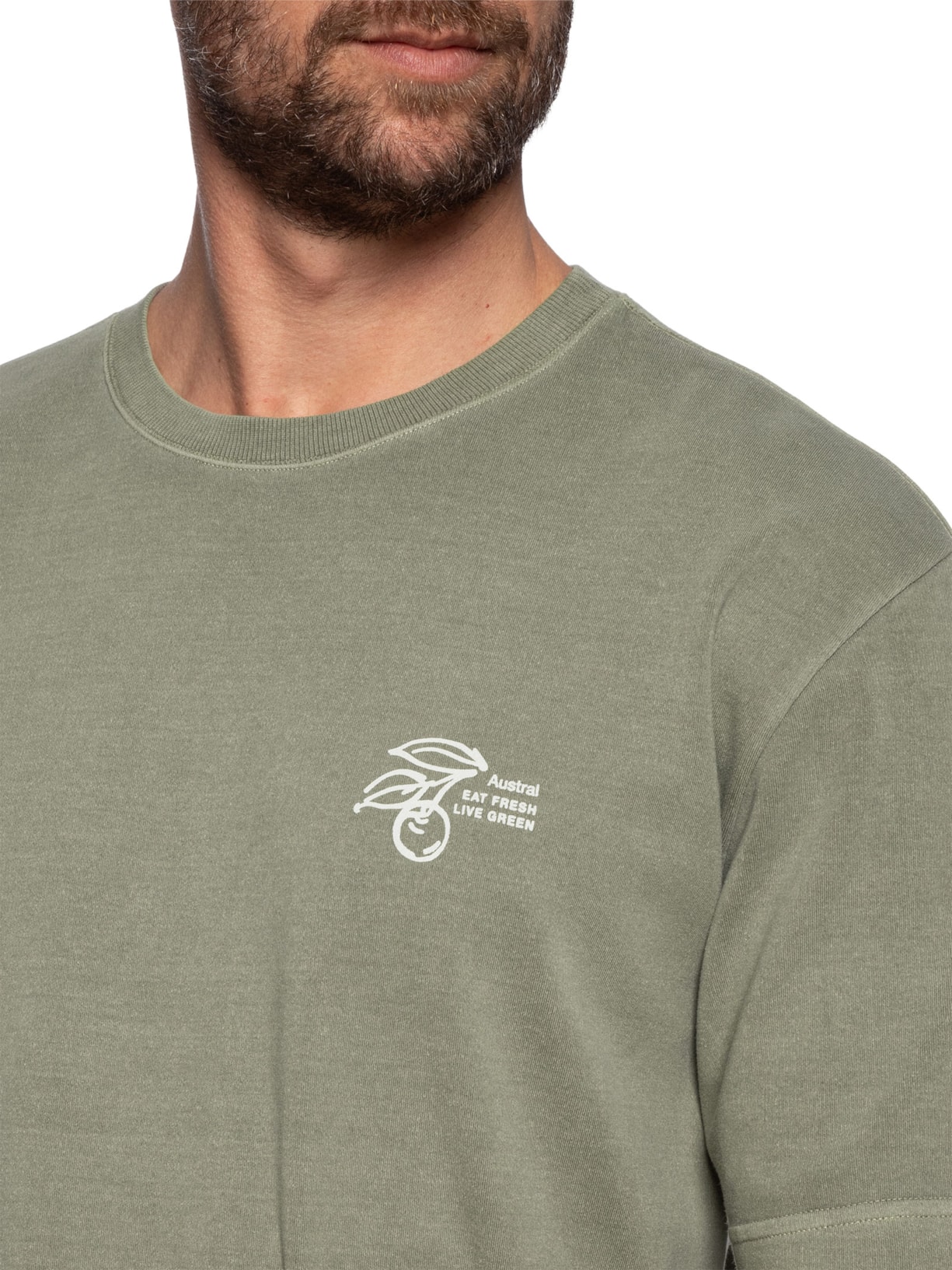 Camiseta Masculina Oversized Fresh Verde Austral