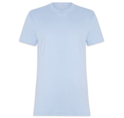 Camiseta Masculina Oversized Gola Redonda - Azul