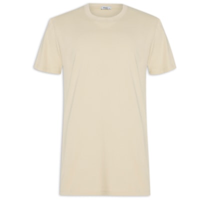 Camiseta Masculina Oversized Gola Redonda - Bege