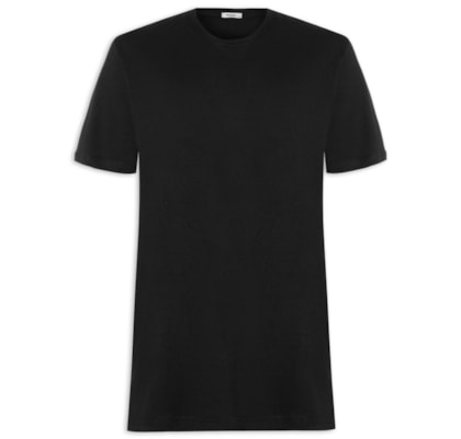 Camiseta Masculina Oversized Gola Redonda - Preto