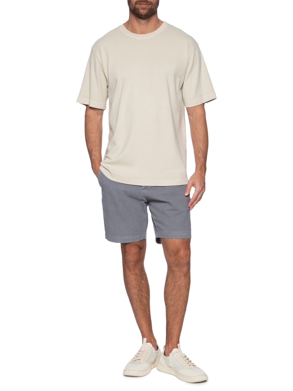 Camiseta Masculina Oversized Heavy Stone Bege Austral