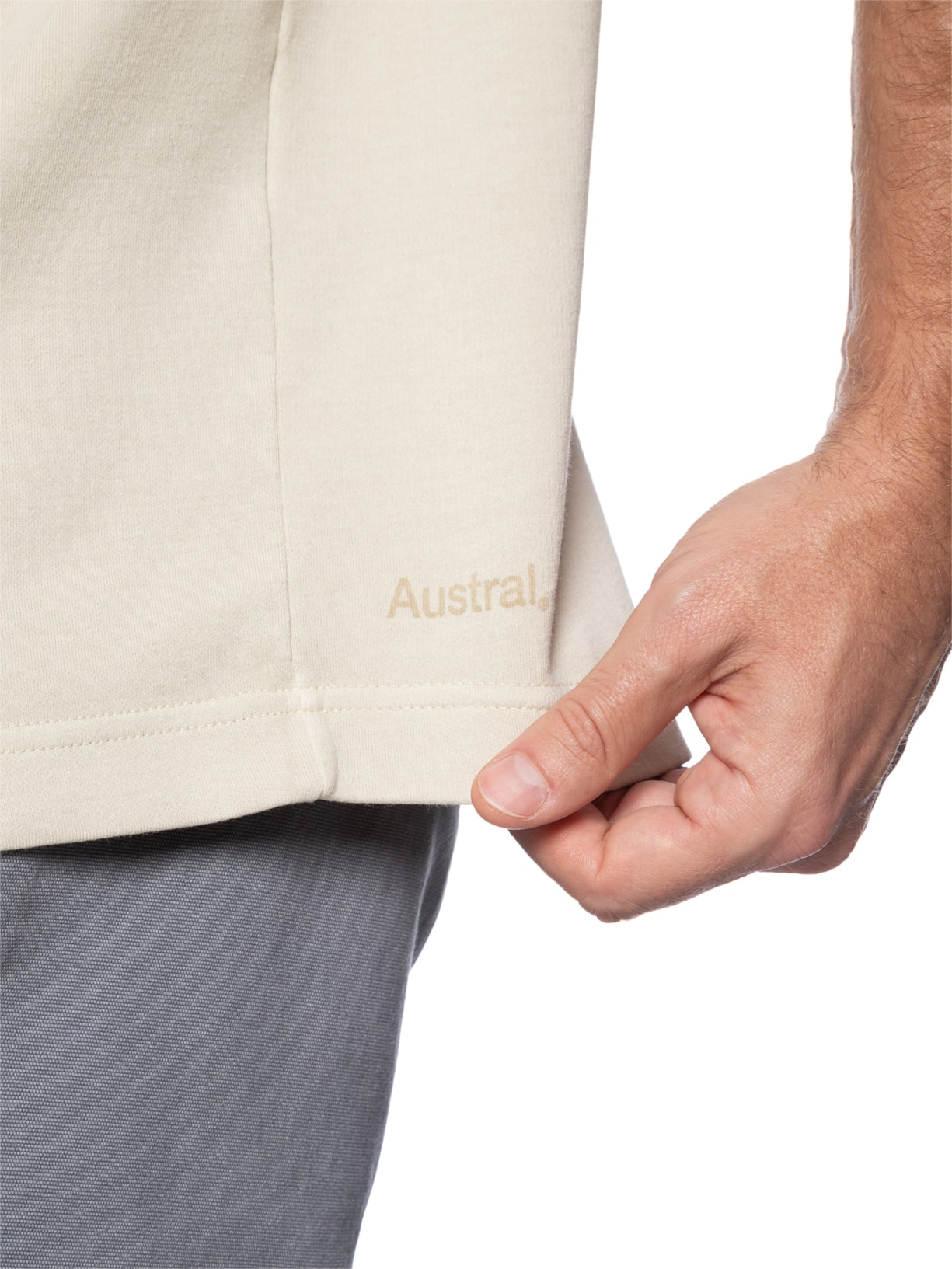 Camiseta Masculina Oversized Heavy Stone Bege Austral