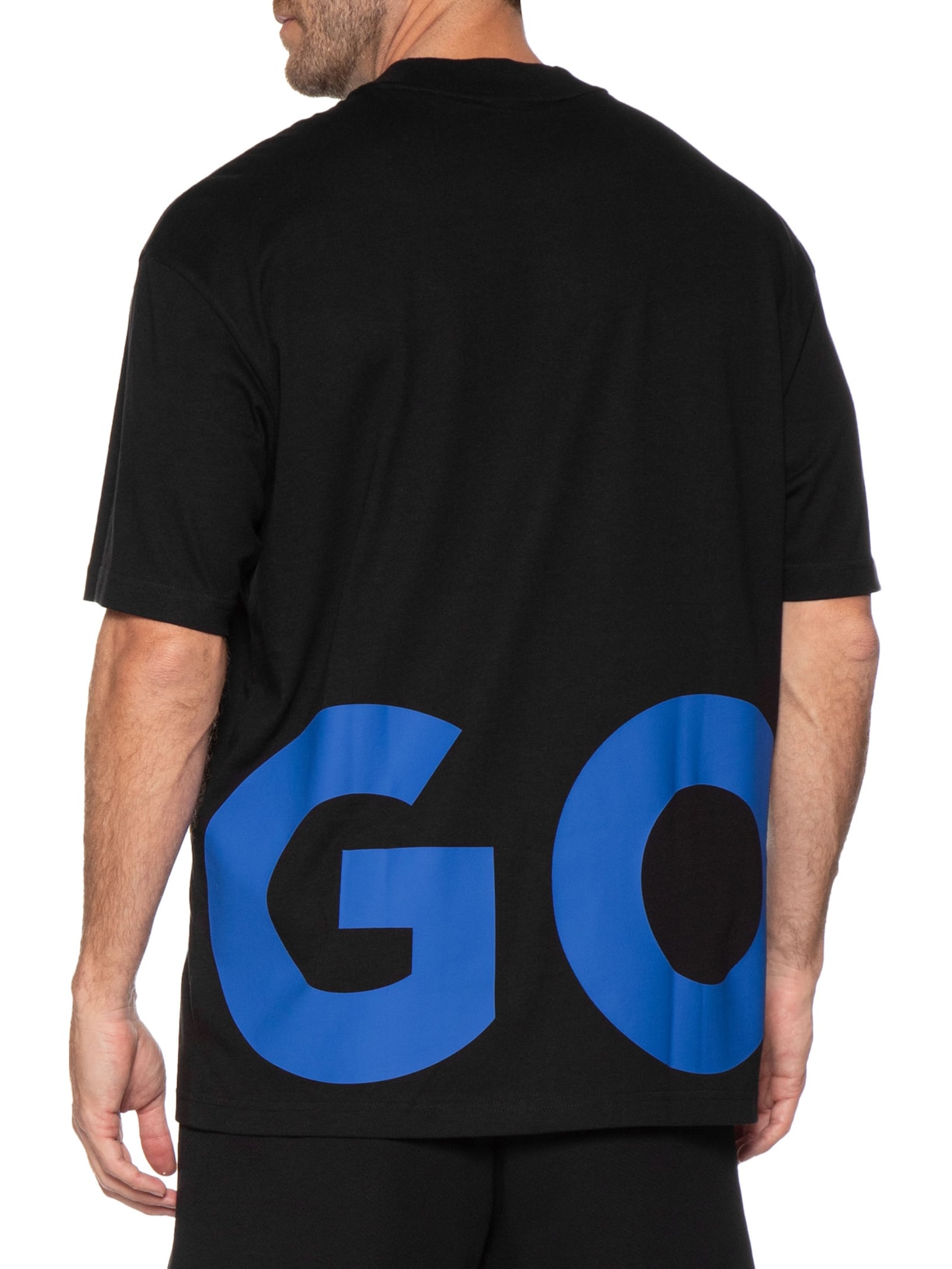 Camiseta Masculina Oversized Large Nannavaro Preto Hugo