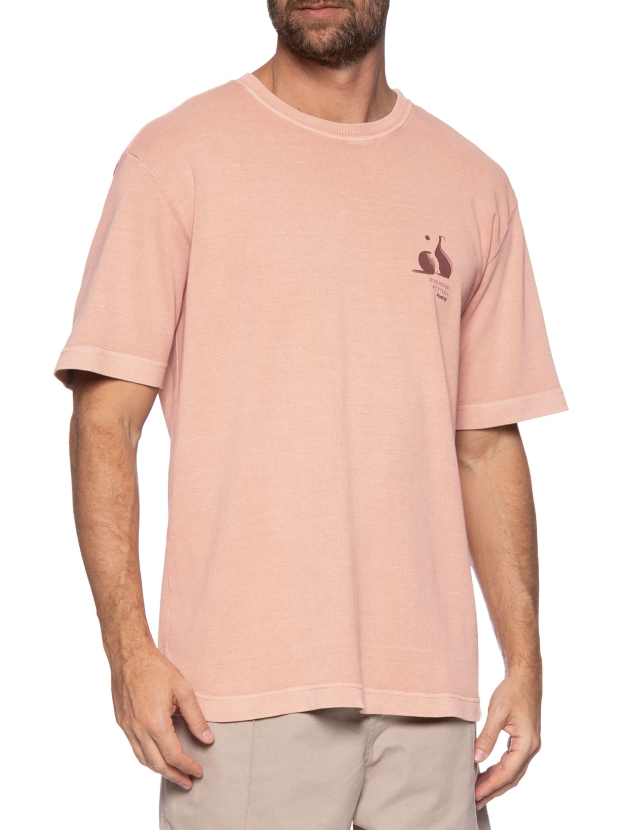 Camiseta Masculina Oversized Pottery Laranja Austral