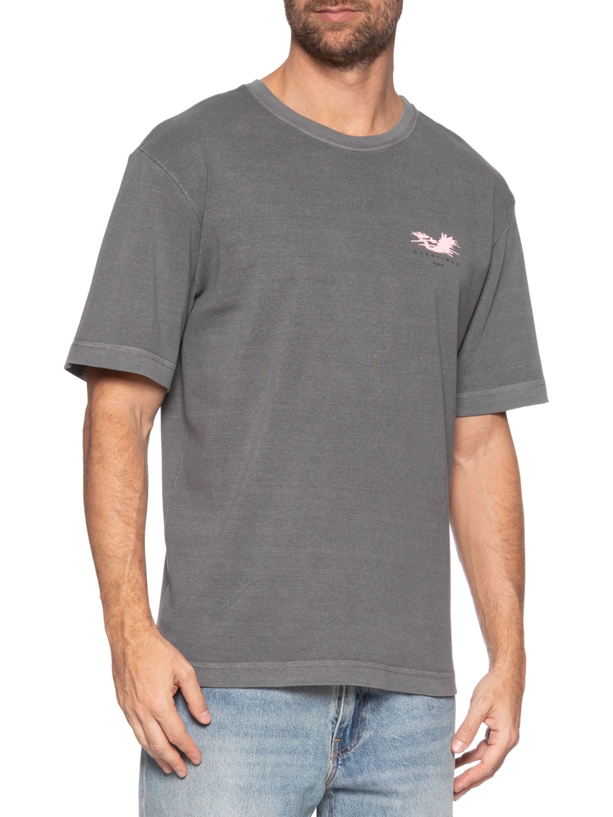 Camiseta Masculina Oversized Ruber Cinza Austral