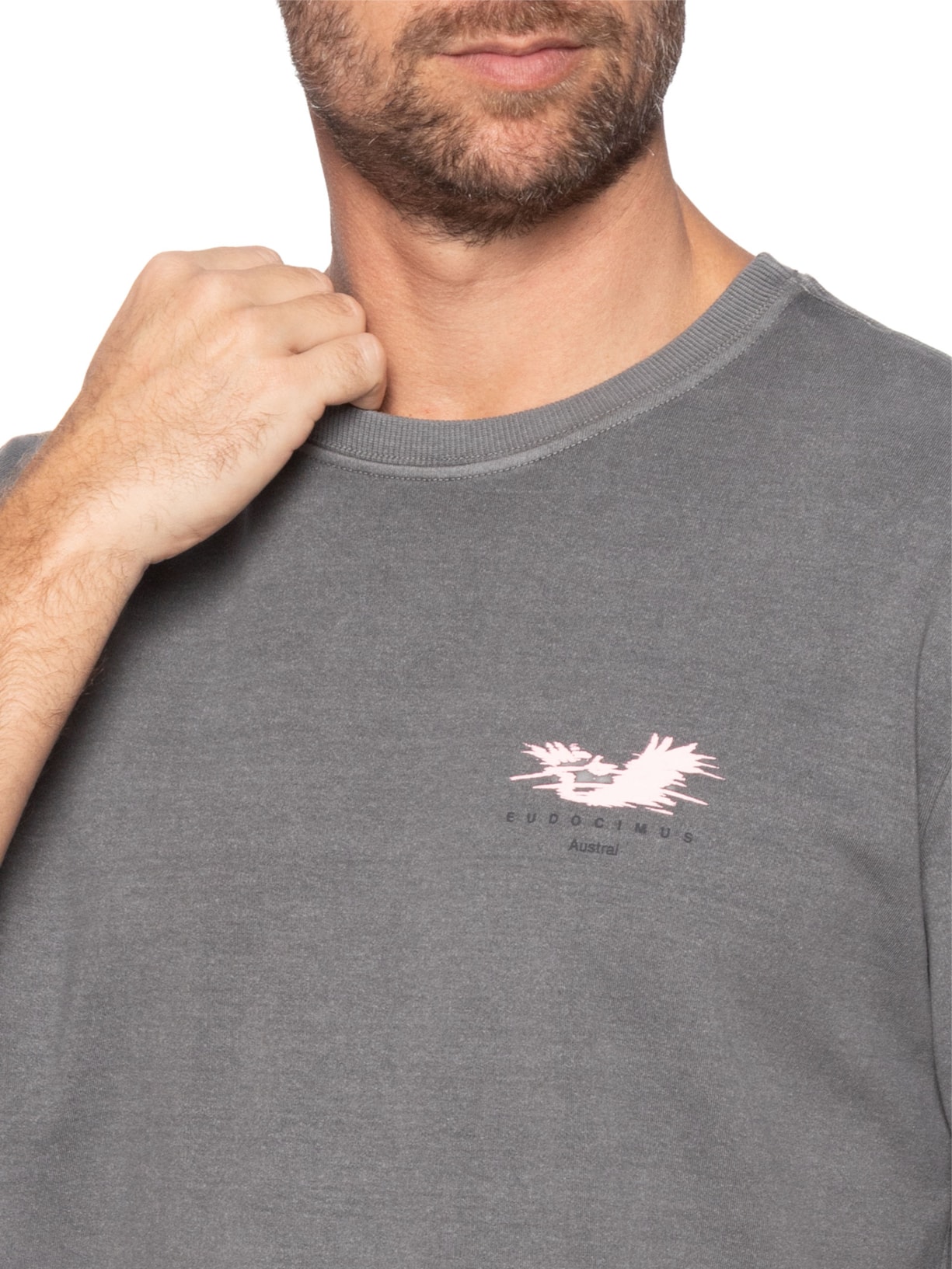 Camiseta Masculina Oversized Ruber Cinza Austral