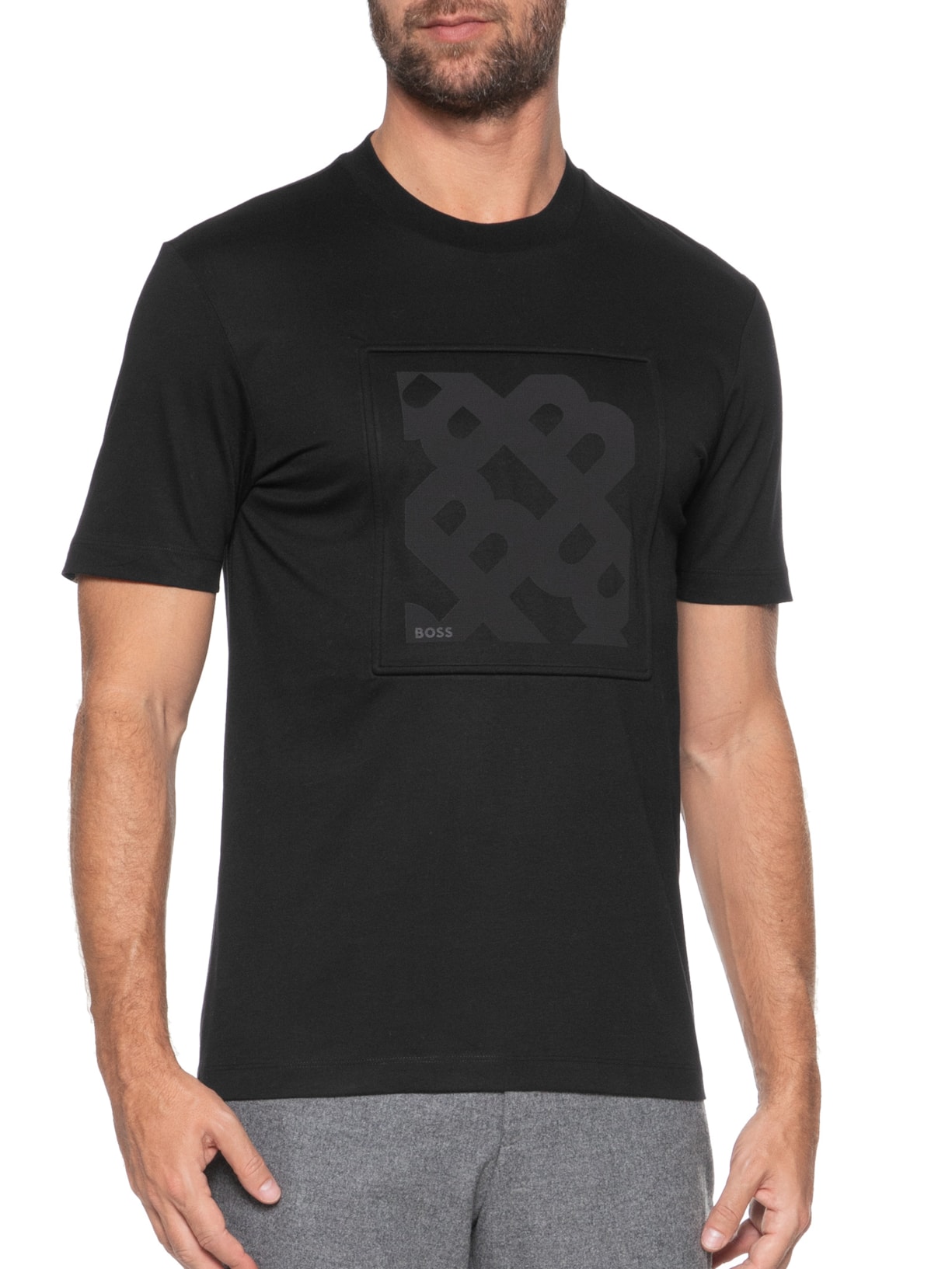 Camiseta Masculina P-Thompson Preto Boss