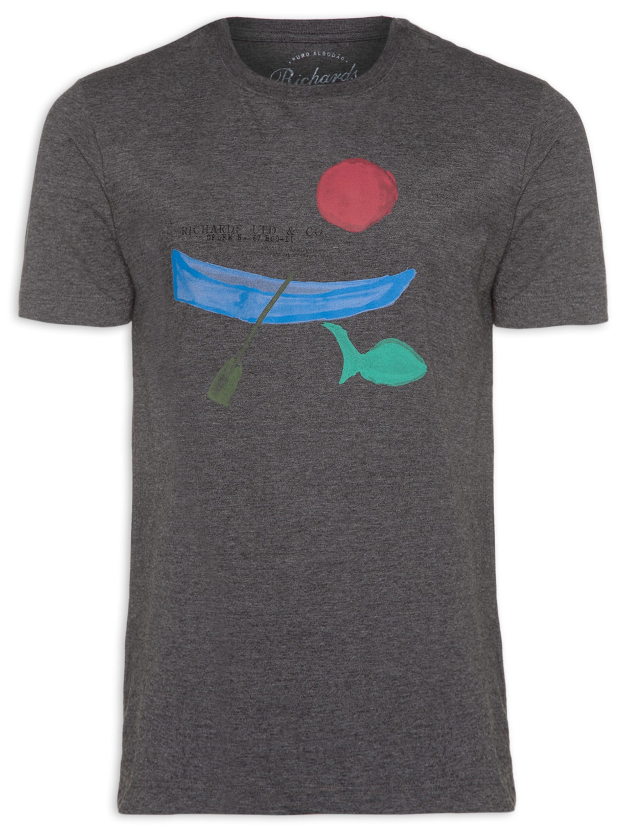 Camiseta Masculina Paddle Waves - Cinza