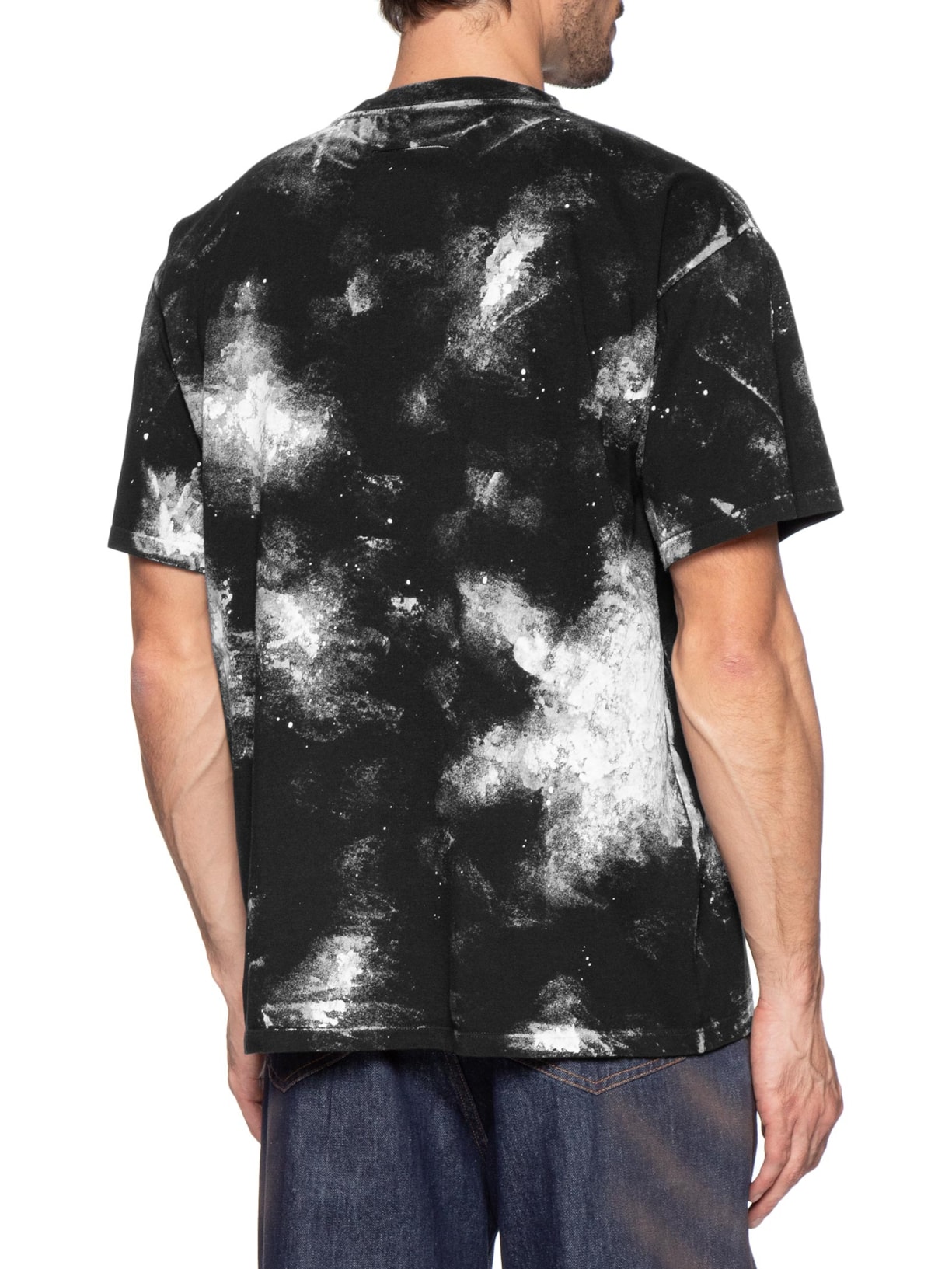 Camiseta Masculina Paint Jersey – Preto Mm6 Maison Margiela