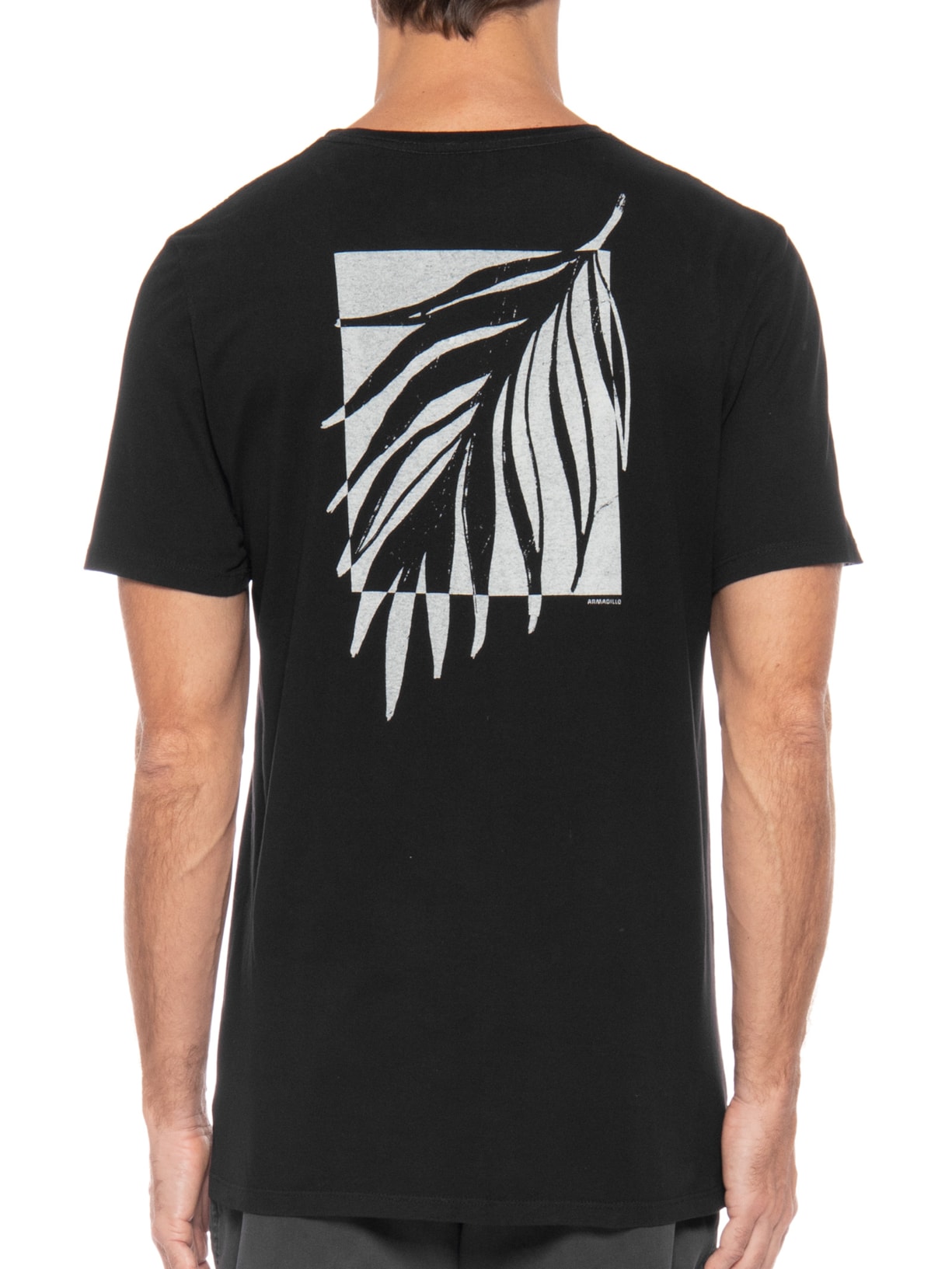 Camiseta Masculina Palm Leaf Preto Armadillo