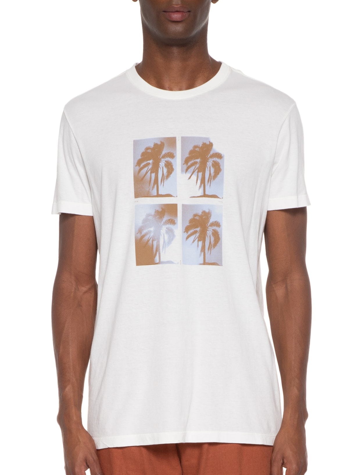 Camiseta Masculina Palm Prints Off White Foxton