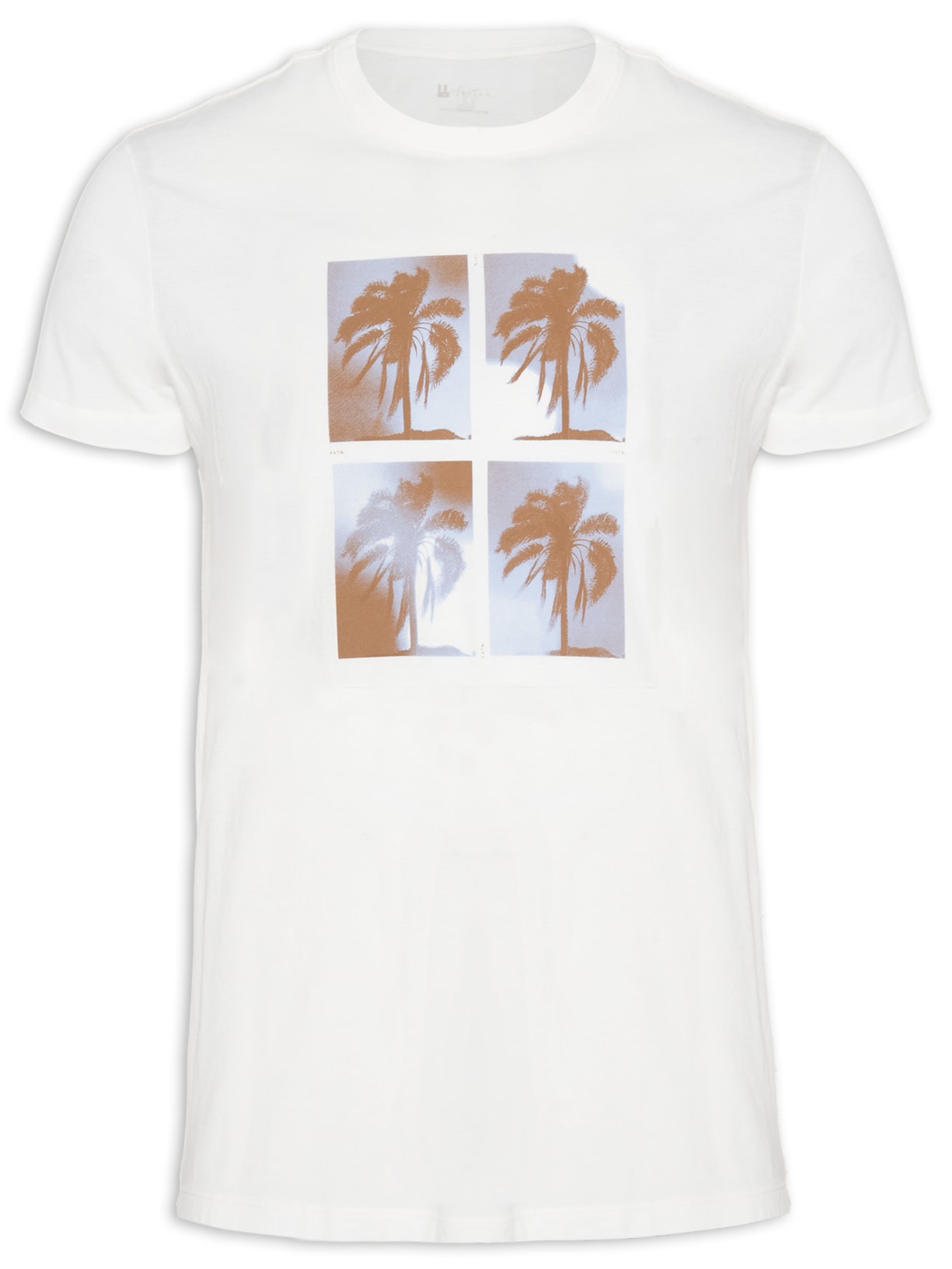 Camiseta Masculina Palm Prints Off White Foxton