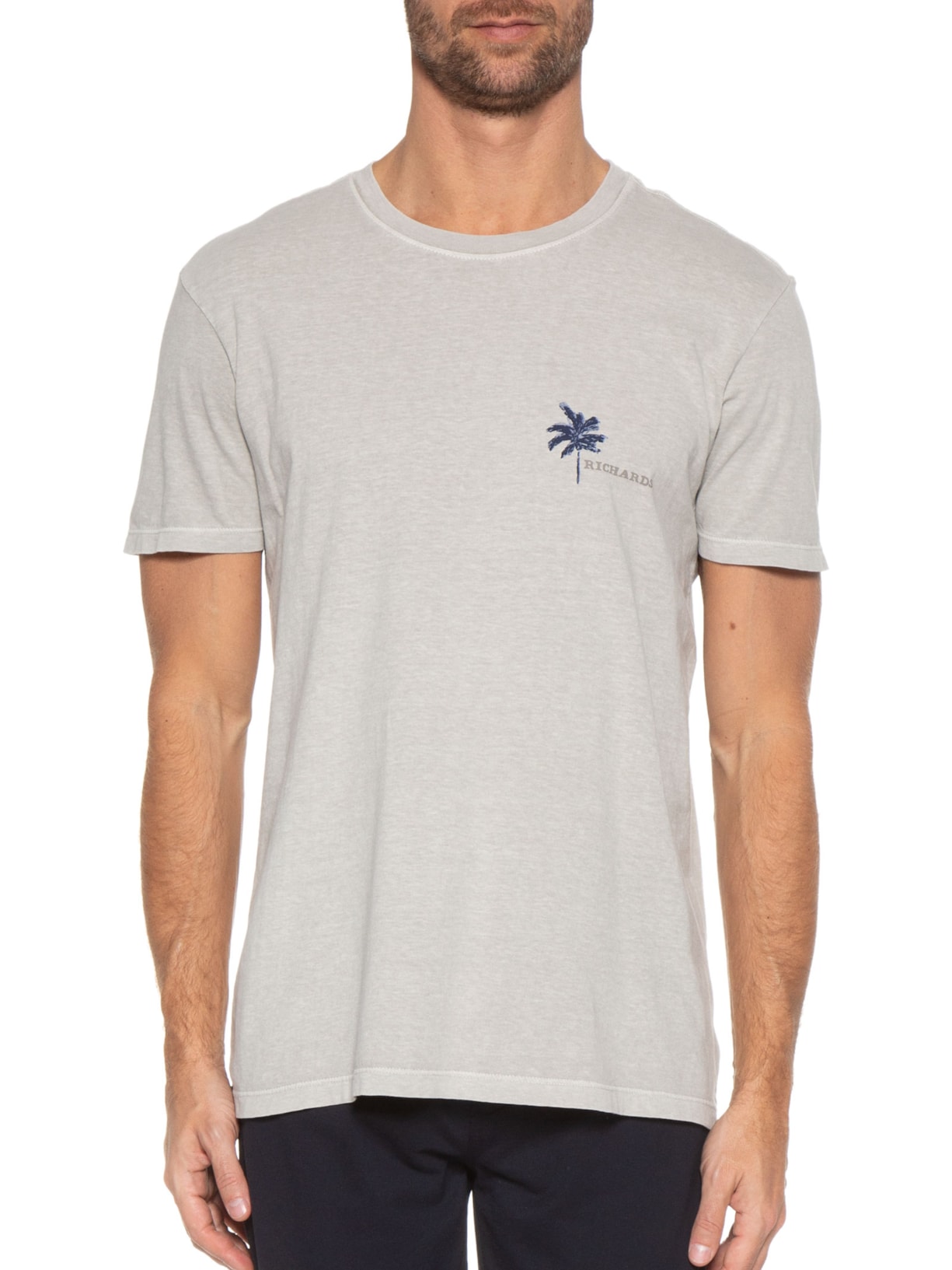 Camiseta Masculina Palm Trees Cinza Richards