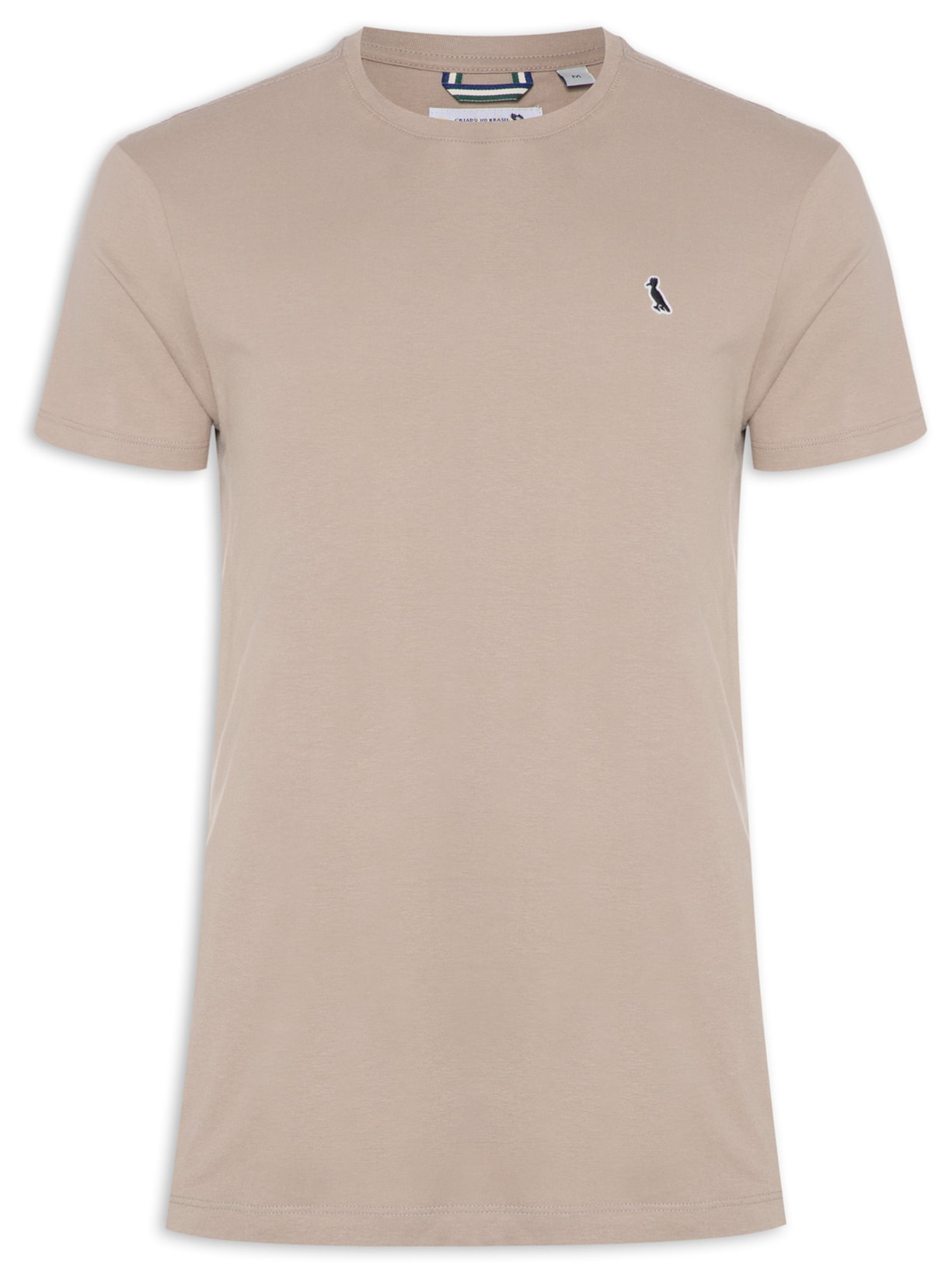 Camiseta Masculina Patch - Bege