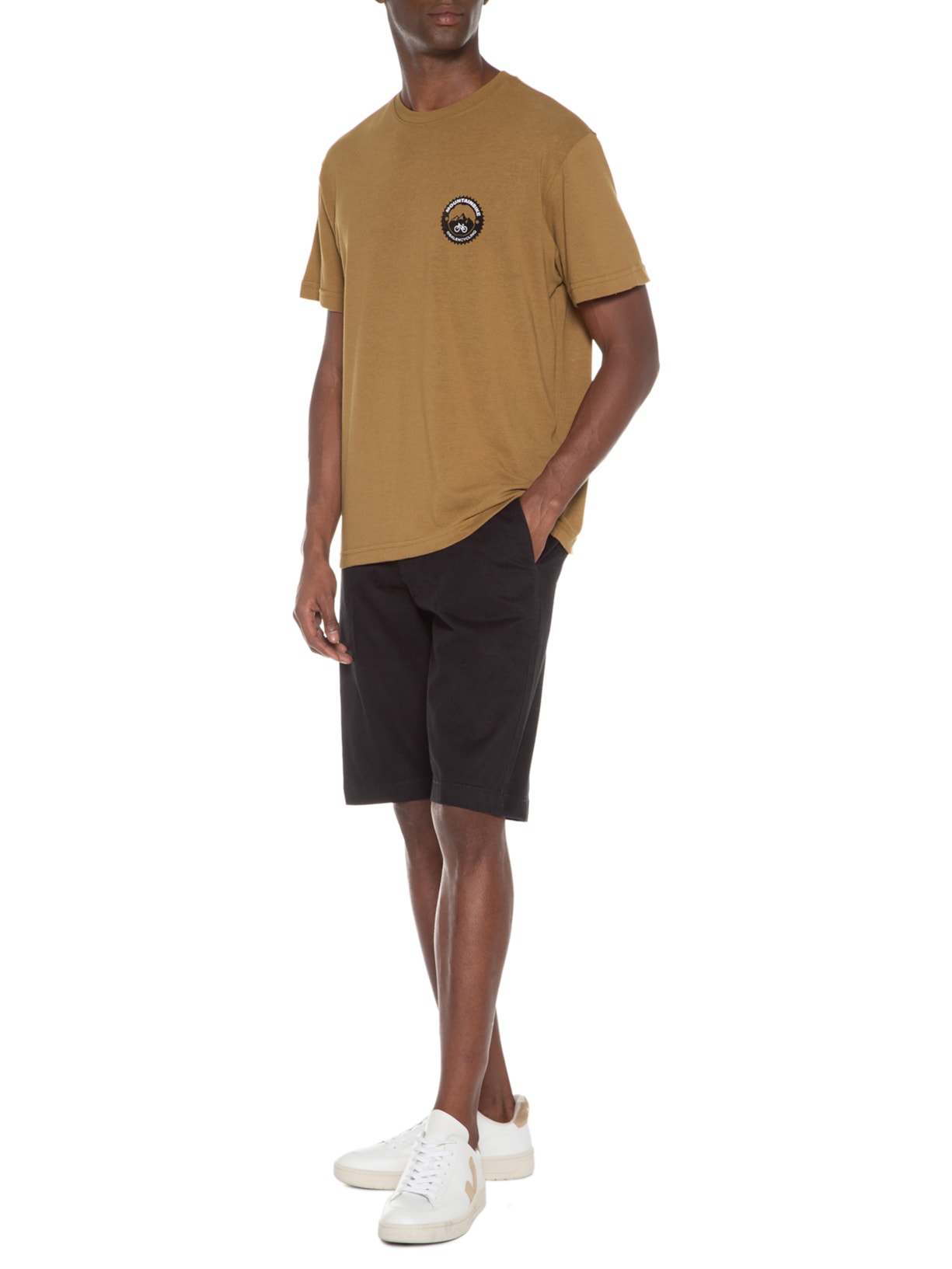 Camiseta Masculina Patch Mtb Marrom Osklen